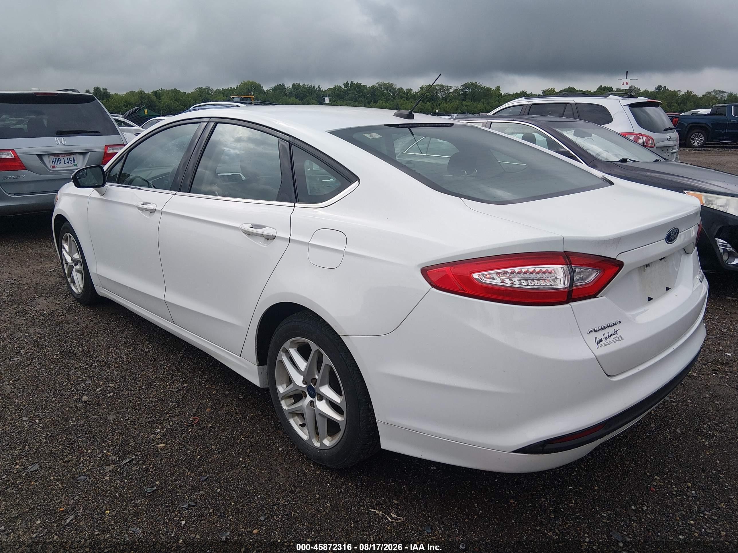 2015 Ford Fusion Se White vin: 1FA6P0HD5F5125395