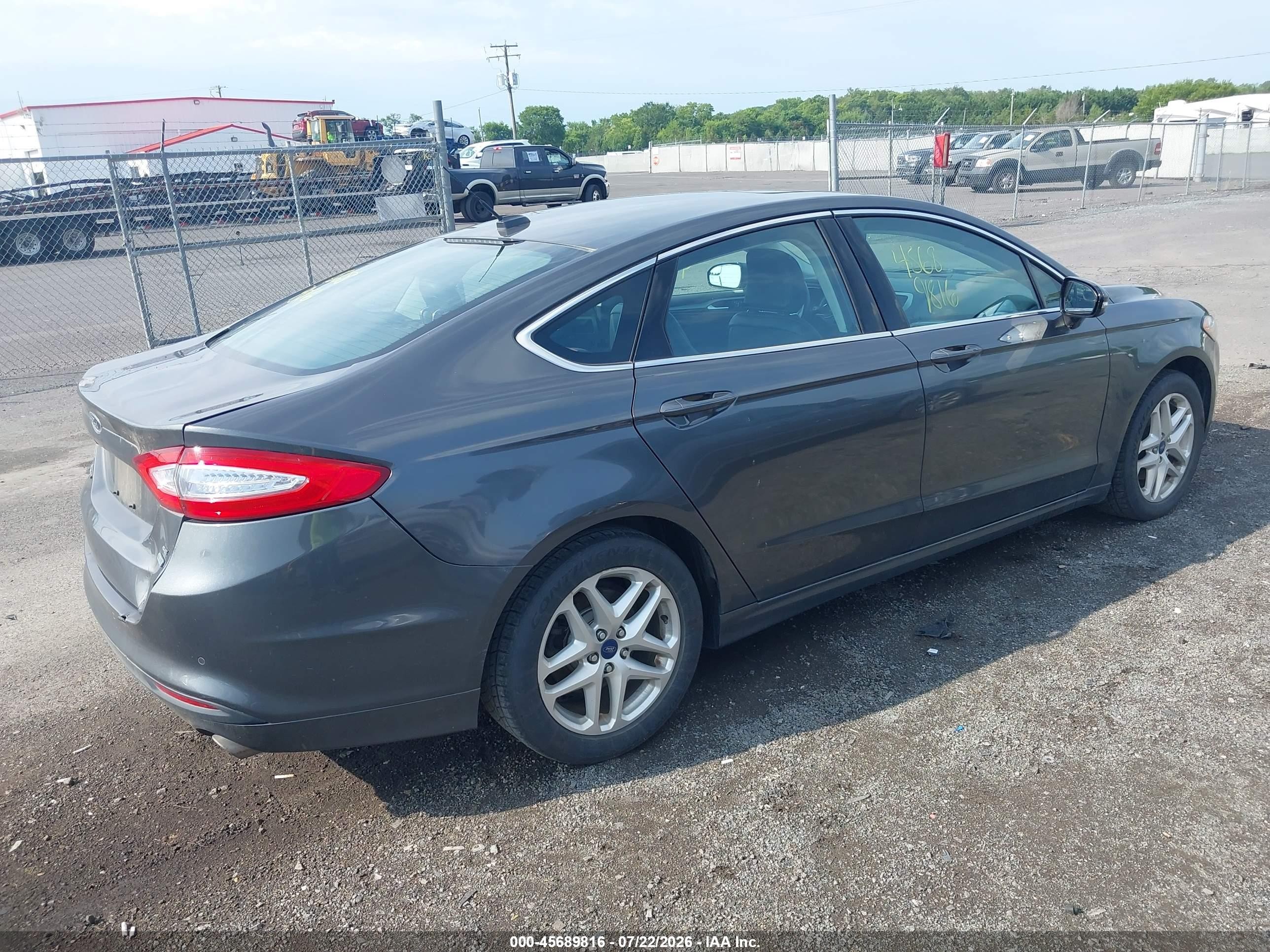 2015 Ford Fusion Se Gray vin: 1FA6P0HD5F5129785