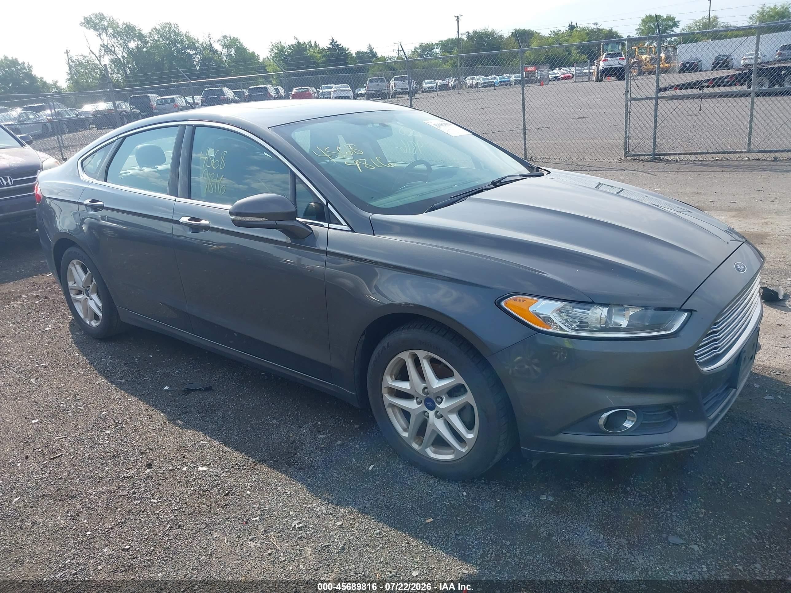 2015 Ford Fusion Se Gray vin: 1FA6P0HD5F5129785