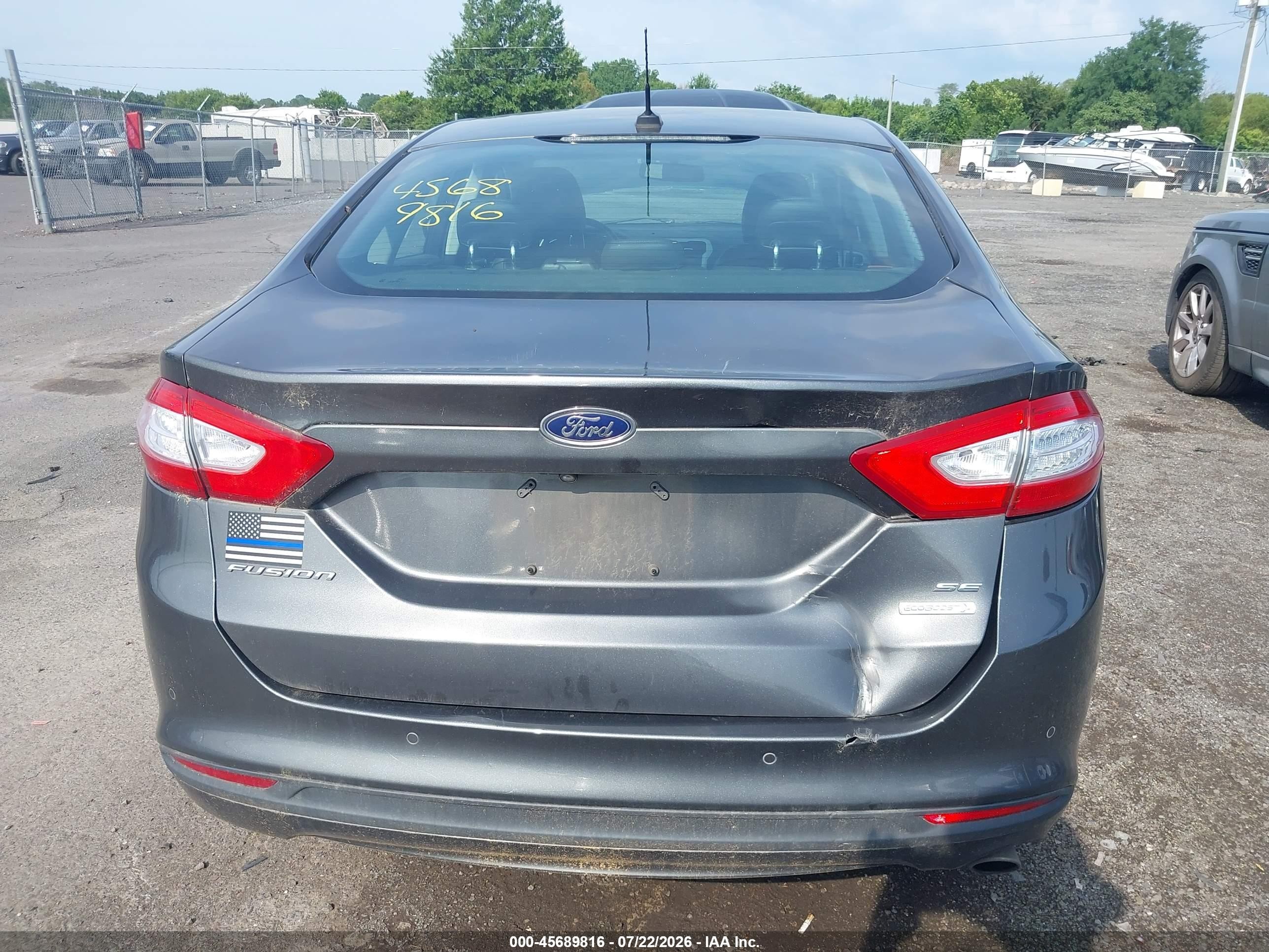 2015 Ford Fusion Se Gray vin: 1FA6P0HD5F5129785