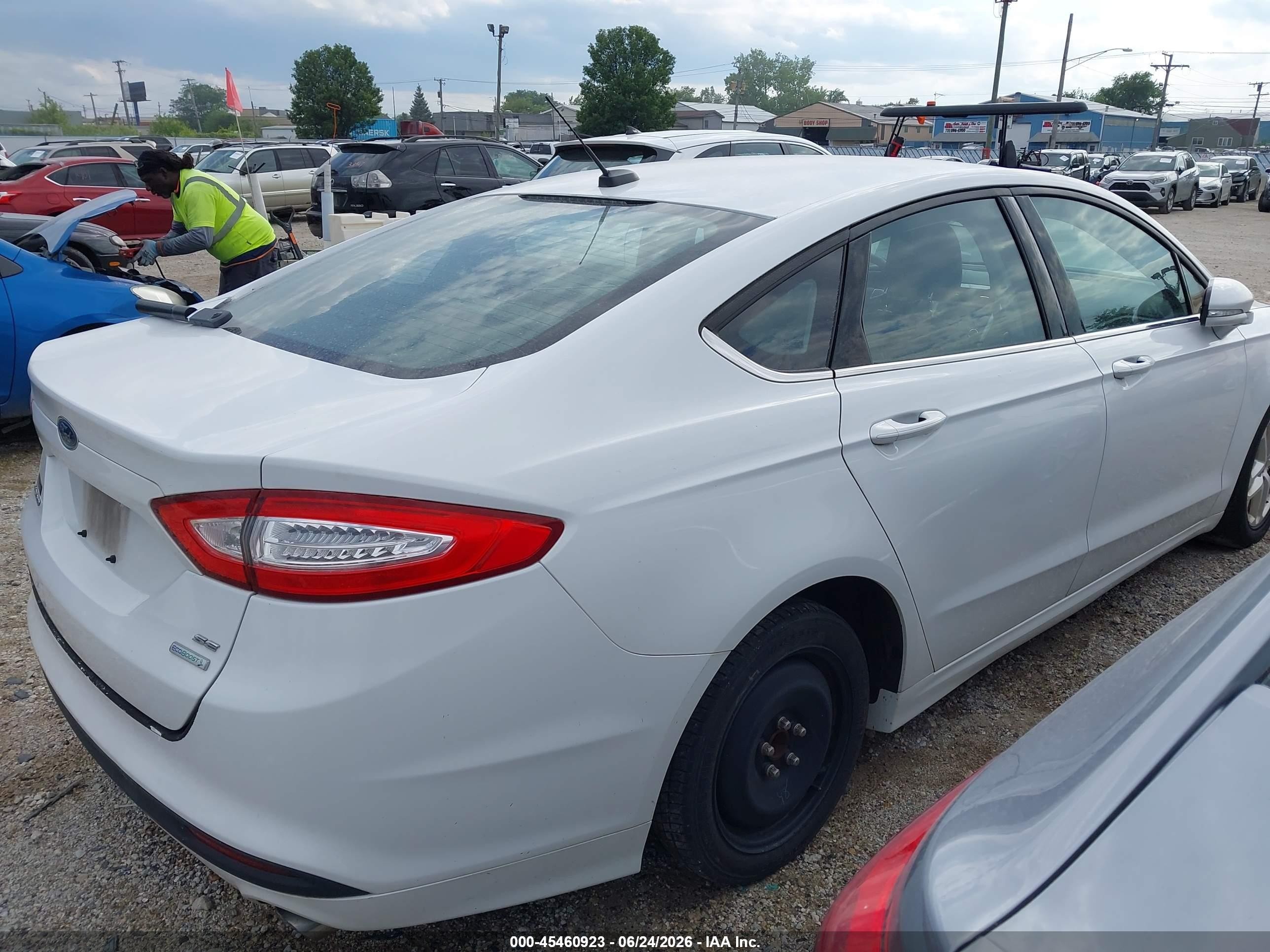 2014 Ford Fusion Se White vin: 1FA6P0HD6E5362847