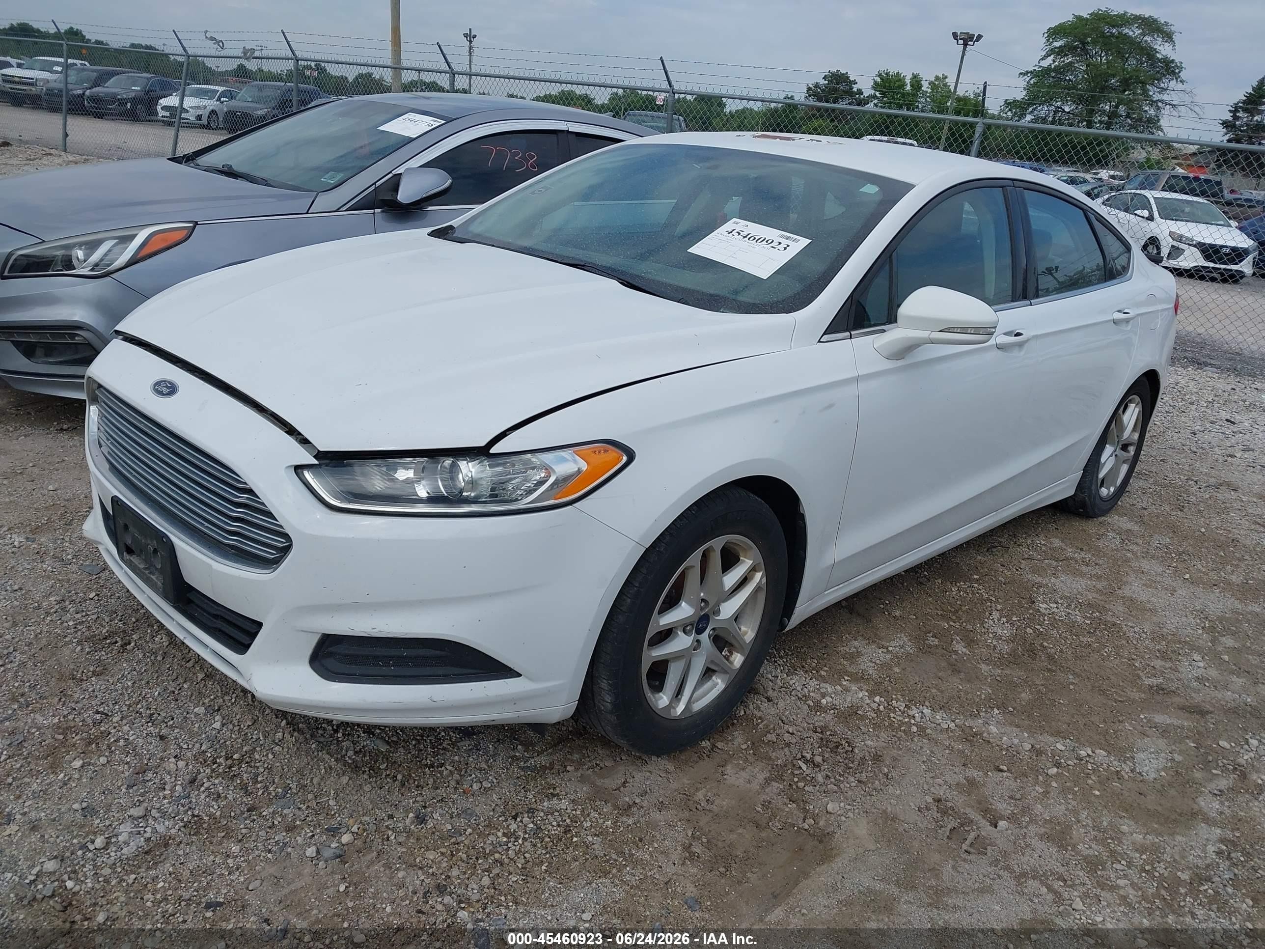 2014 Ford Fusion Se White vin: 1FA6P0HD6E5362847
