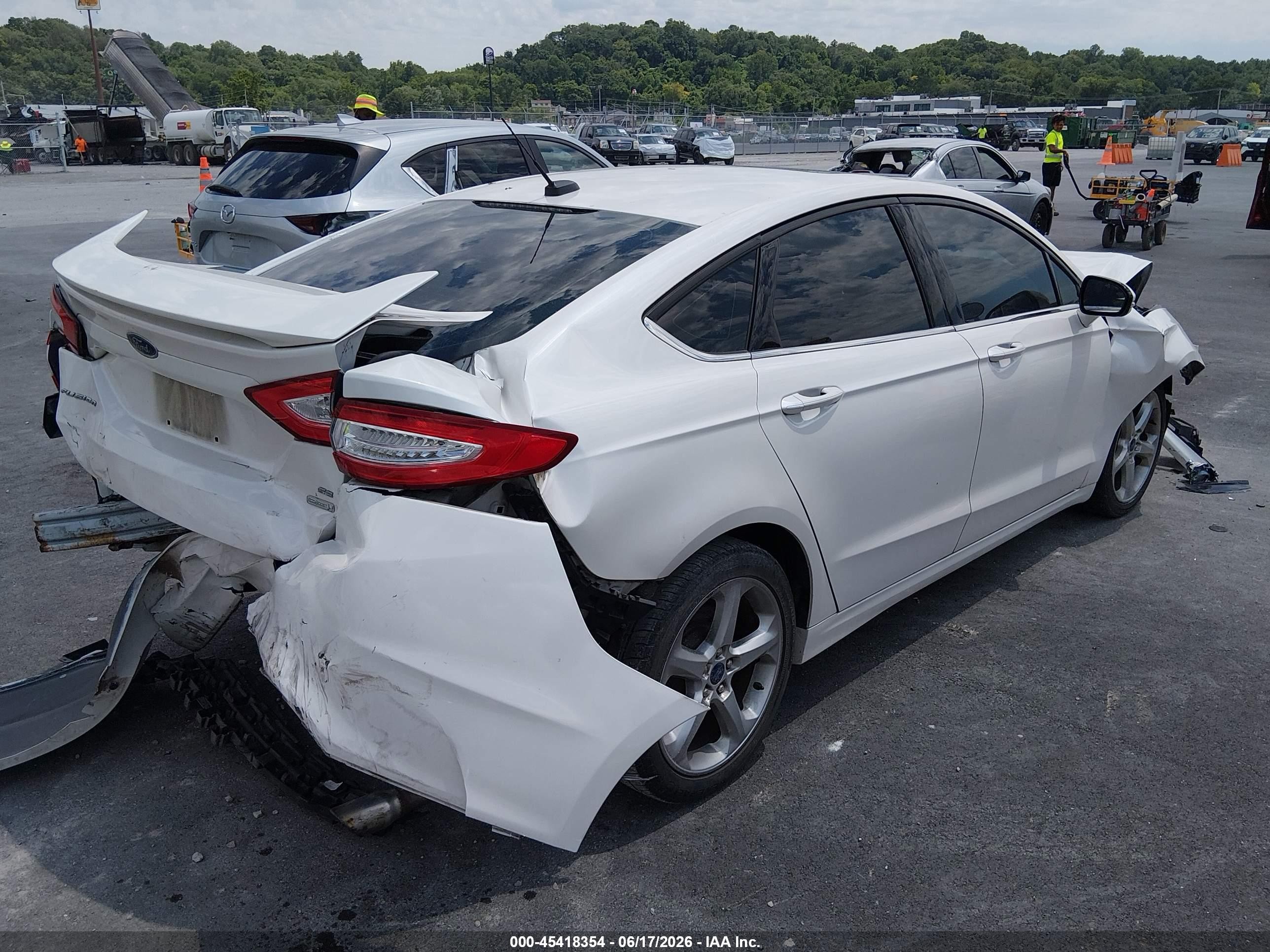 2014 Ford Fusion Se White vin: 1FA6P0HD6E5394861