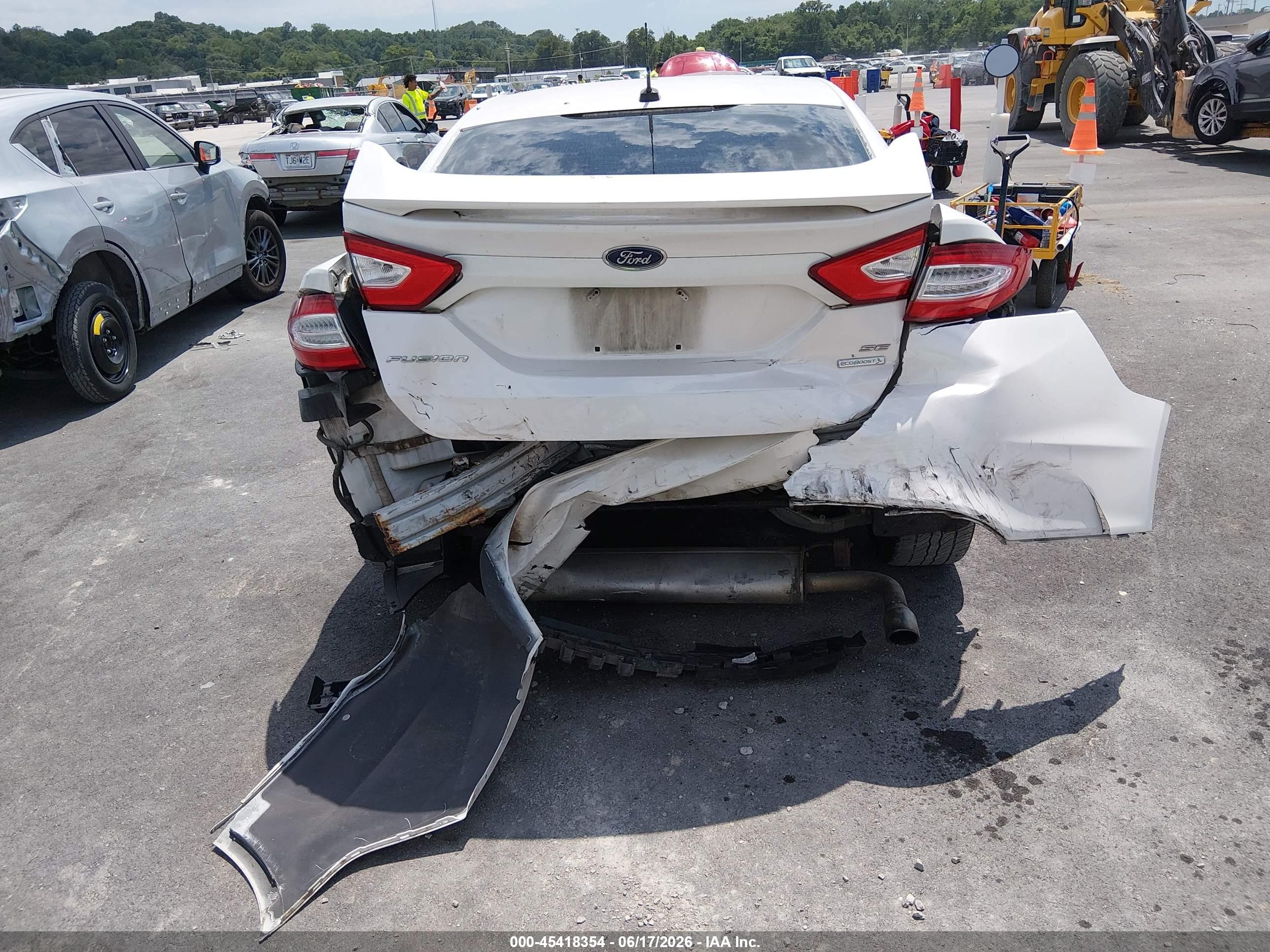 2014 Ford Fusion Se White vin: 1FA6P0HD6E5394861