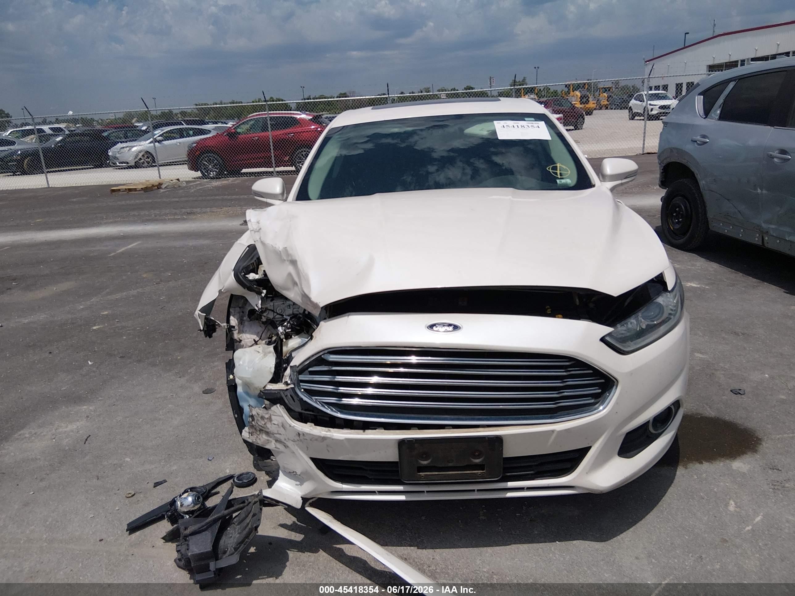2014 Ford Fusion Se White vin: 1FA6P0HD6E5394861