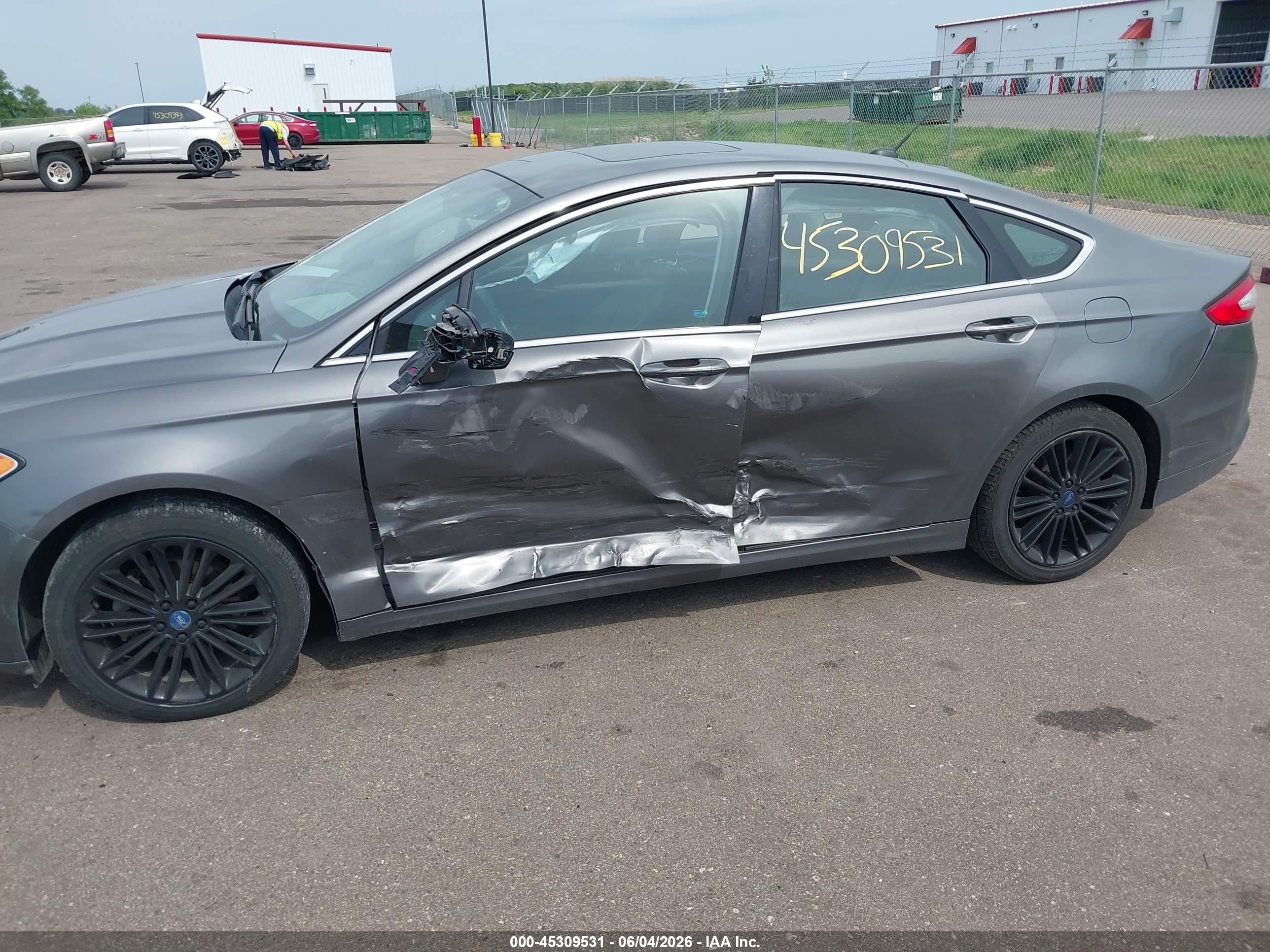 2014 Ford Fusion Se Gray vin: 1FA6P0HD6E5398912