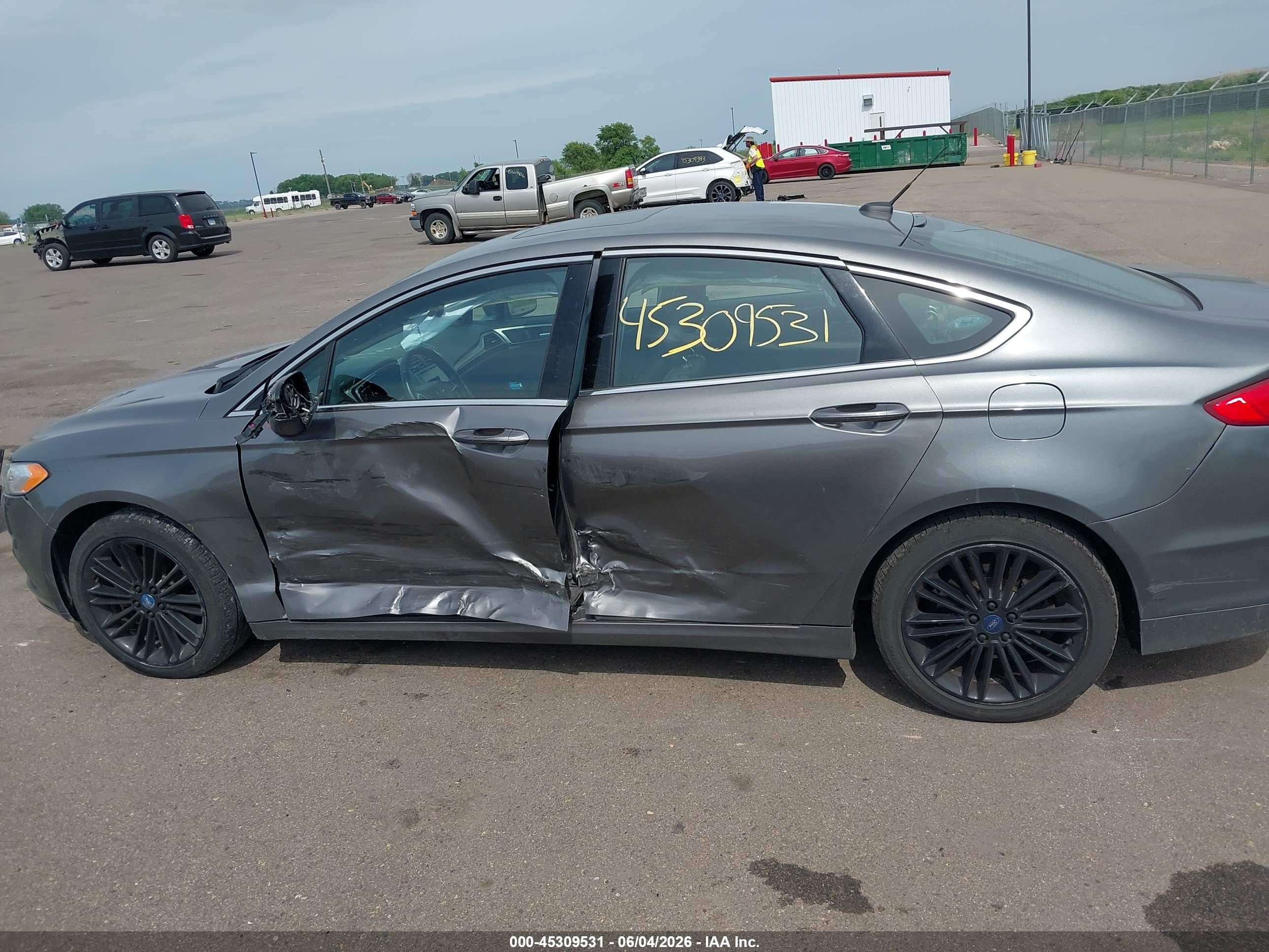 2014 Ford Fusion Se Gray vin: 1FA6P0HD6E5398912