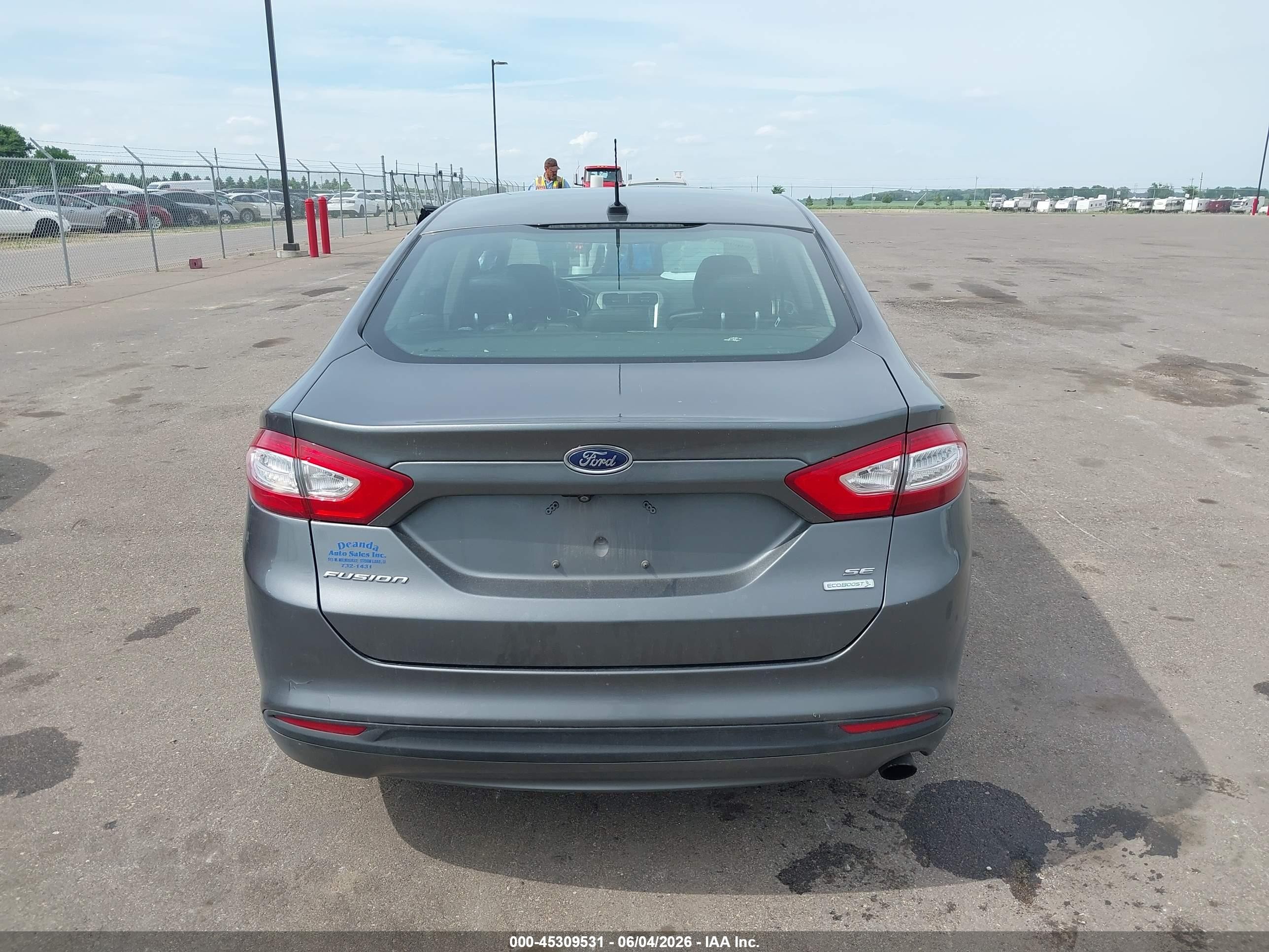 2014 Ford Fusion Se Gray vin: 1FA6P0HD6E5398912
