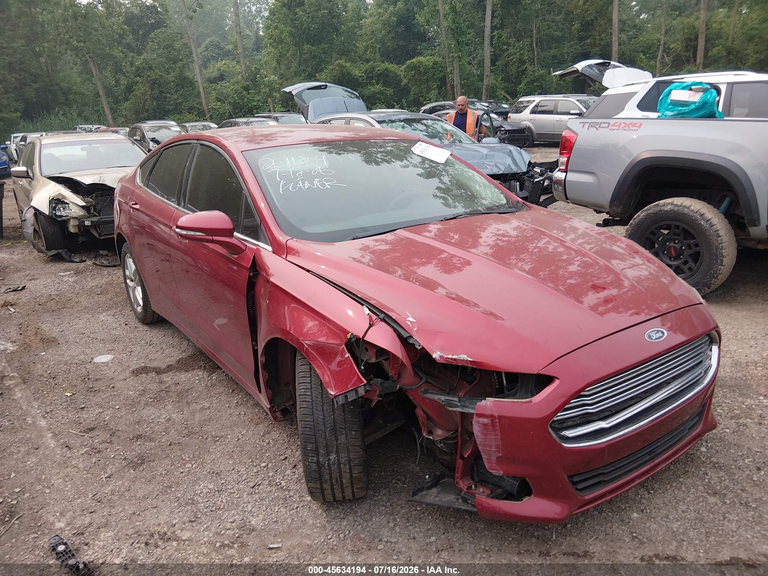 2015 Ford Fusion Se Красный vin: 1FA6P0HD6F5100652