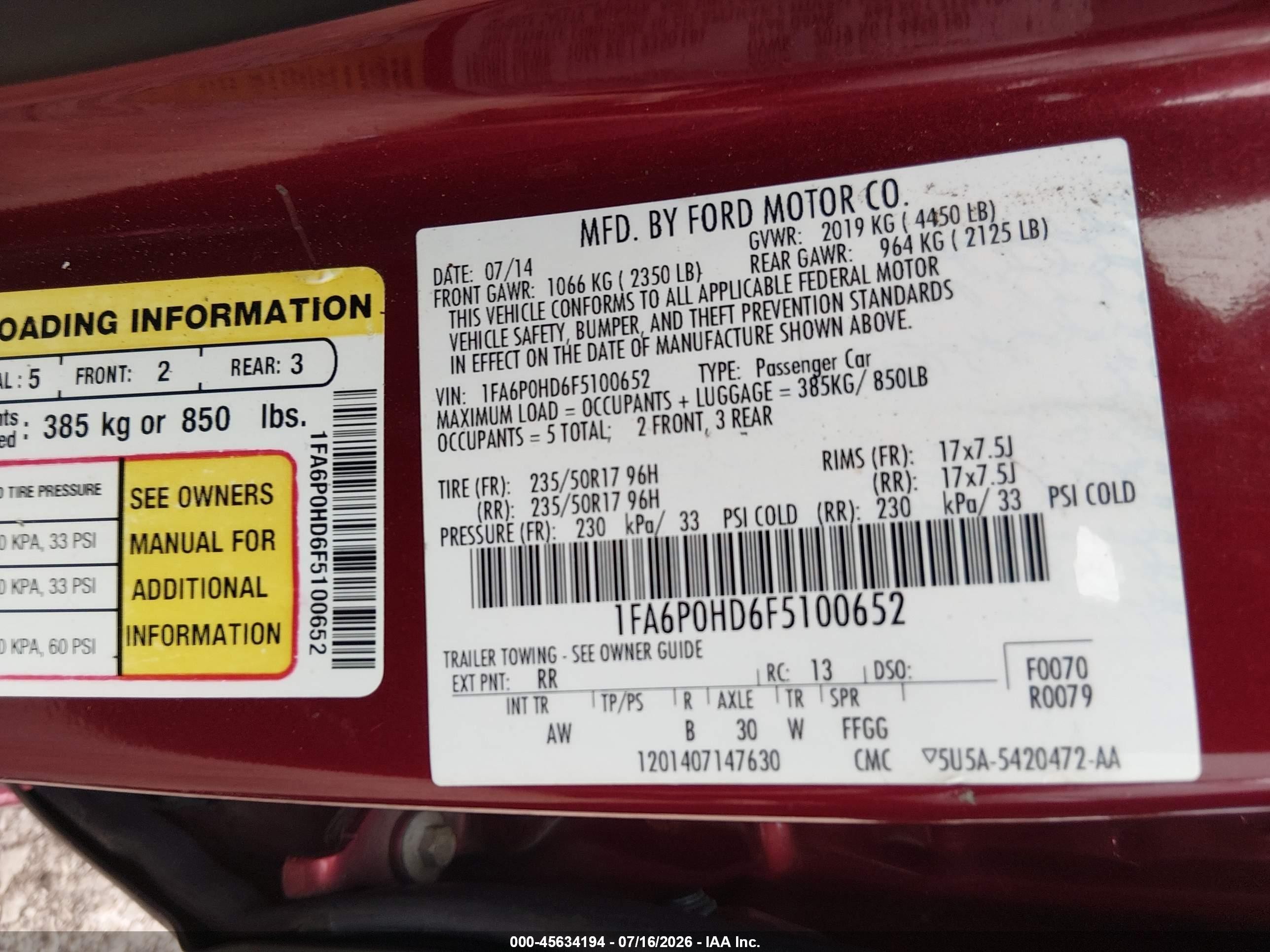 2015 Ford Fusion Se Красный vin: 1FA6P0HD6F5100652