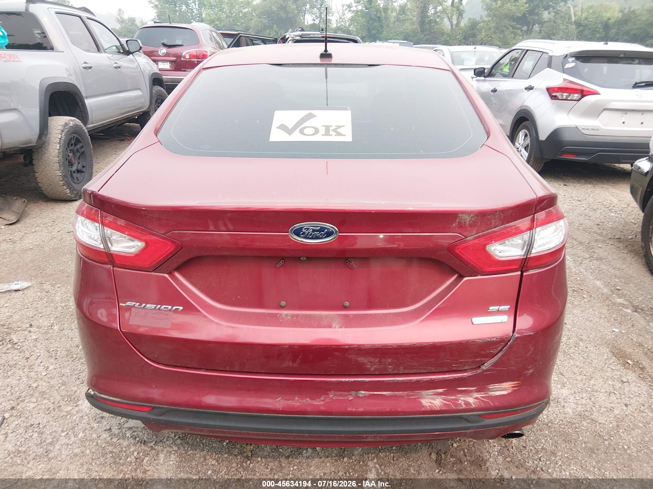 2015 Ford Fusion Se Красный vin: 1FA6P0HD6F5100652