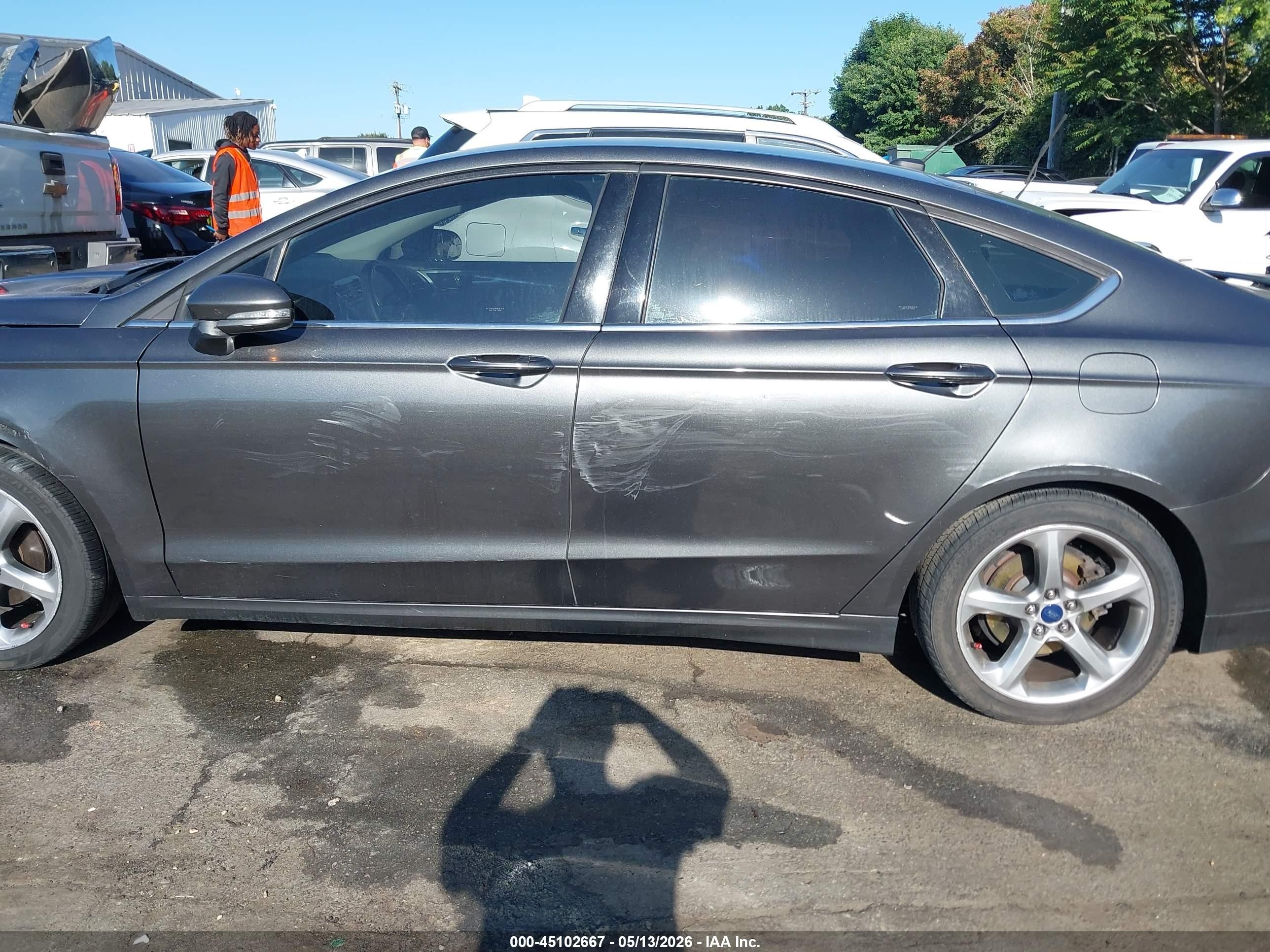 2015 Ford Fusion Se Gray vin: 1FA6P0HD6F5105592