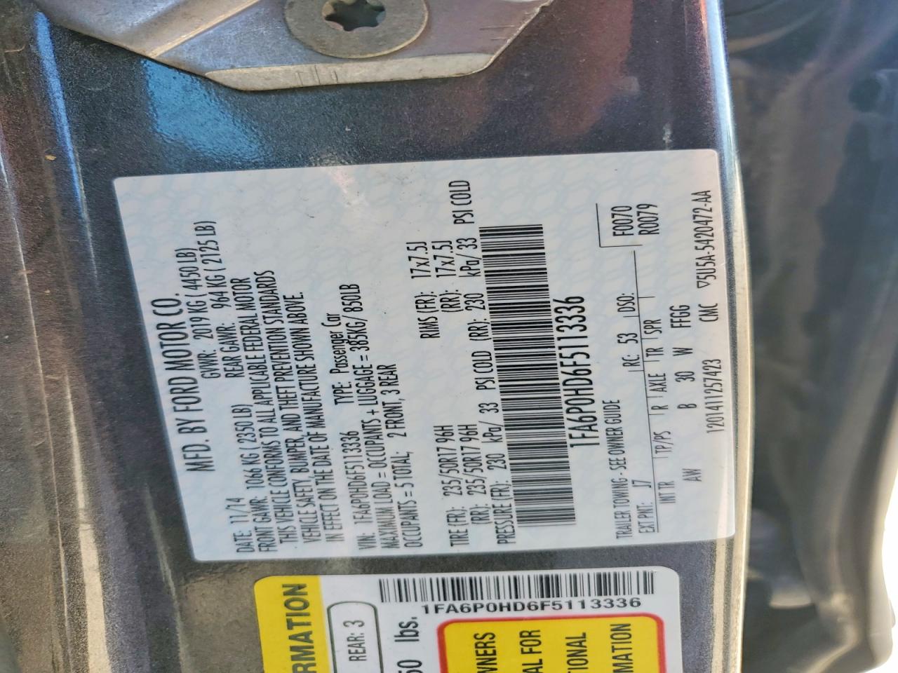 2015 Ford Fusion Se Gray vin: 1FA6P0HD6F5113336