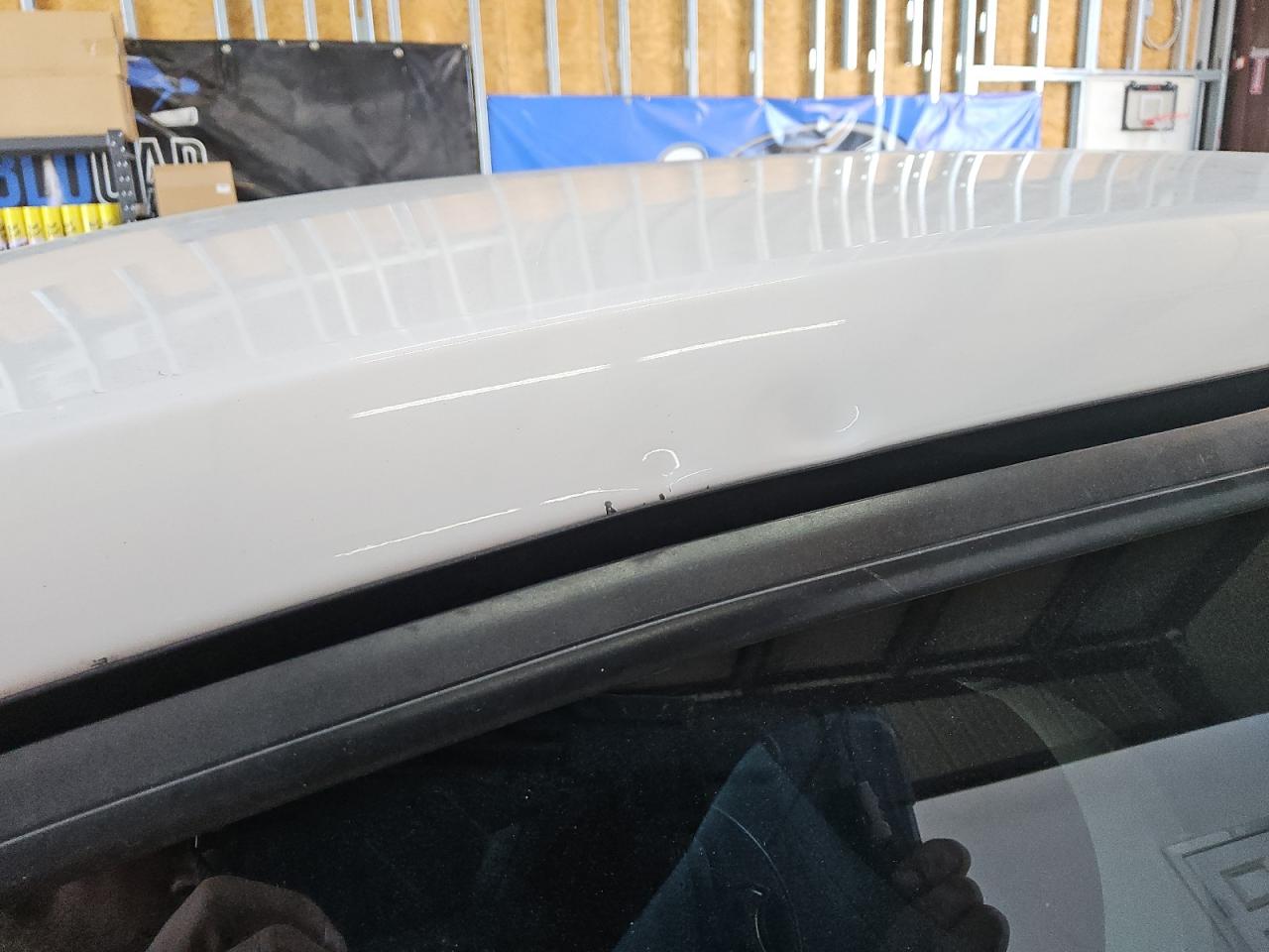 2016 Ford Fusion Se White vin: 1FA6P0HD6G5121115 Damage: Left Drip Rail, Dent(S) W/ Paint Dmg, 1 To 2 Inches