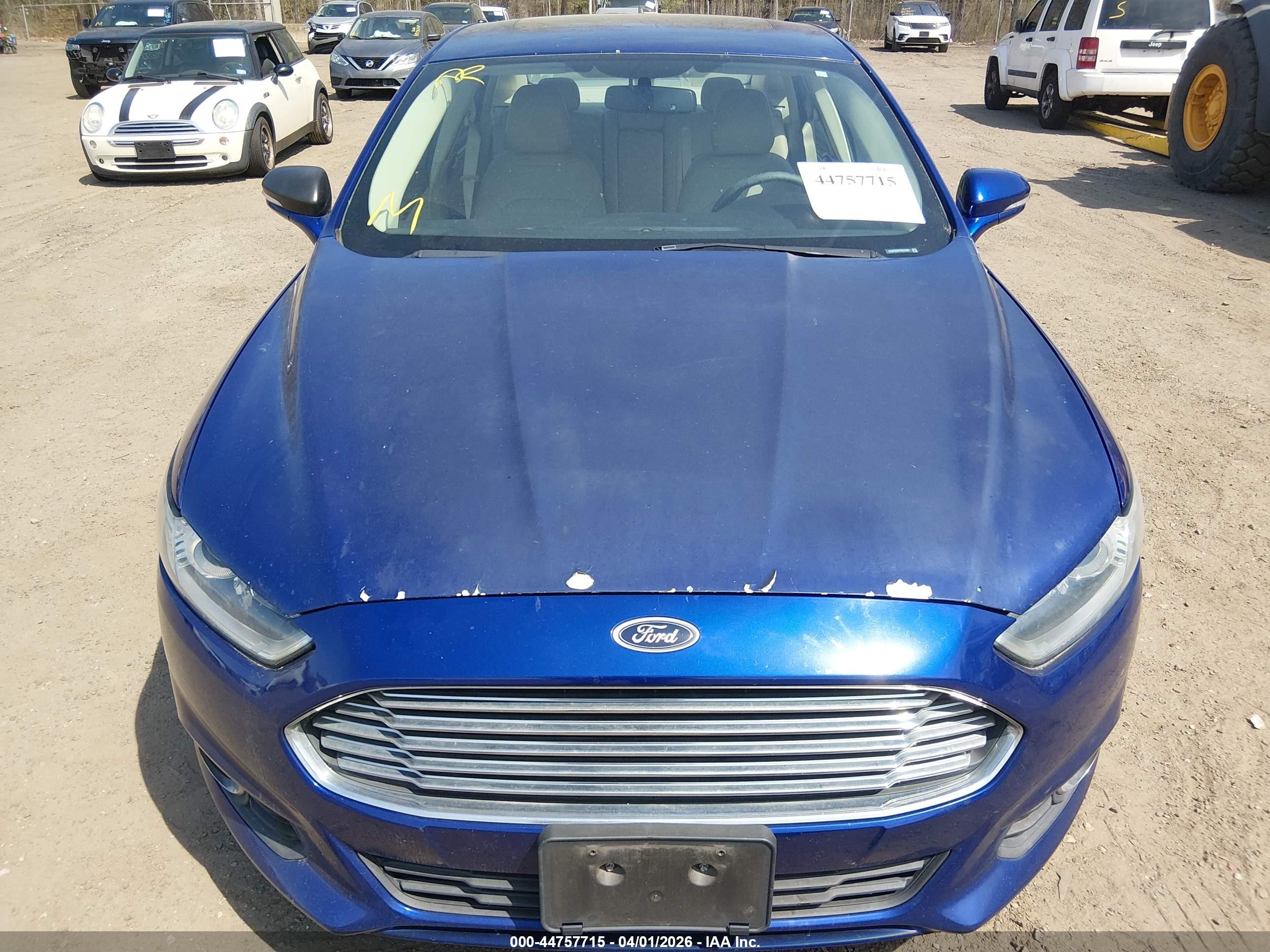2014 Ford Fusion Se Blue vin: 1FA6P0HD7E5352585