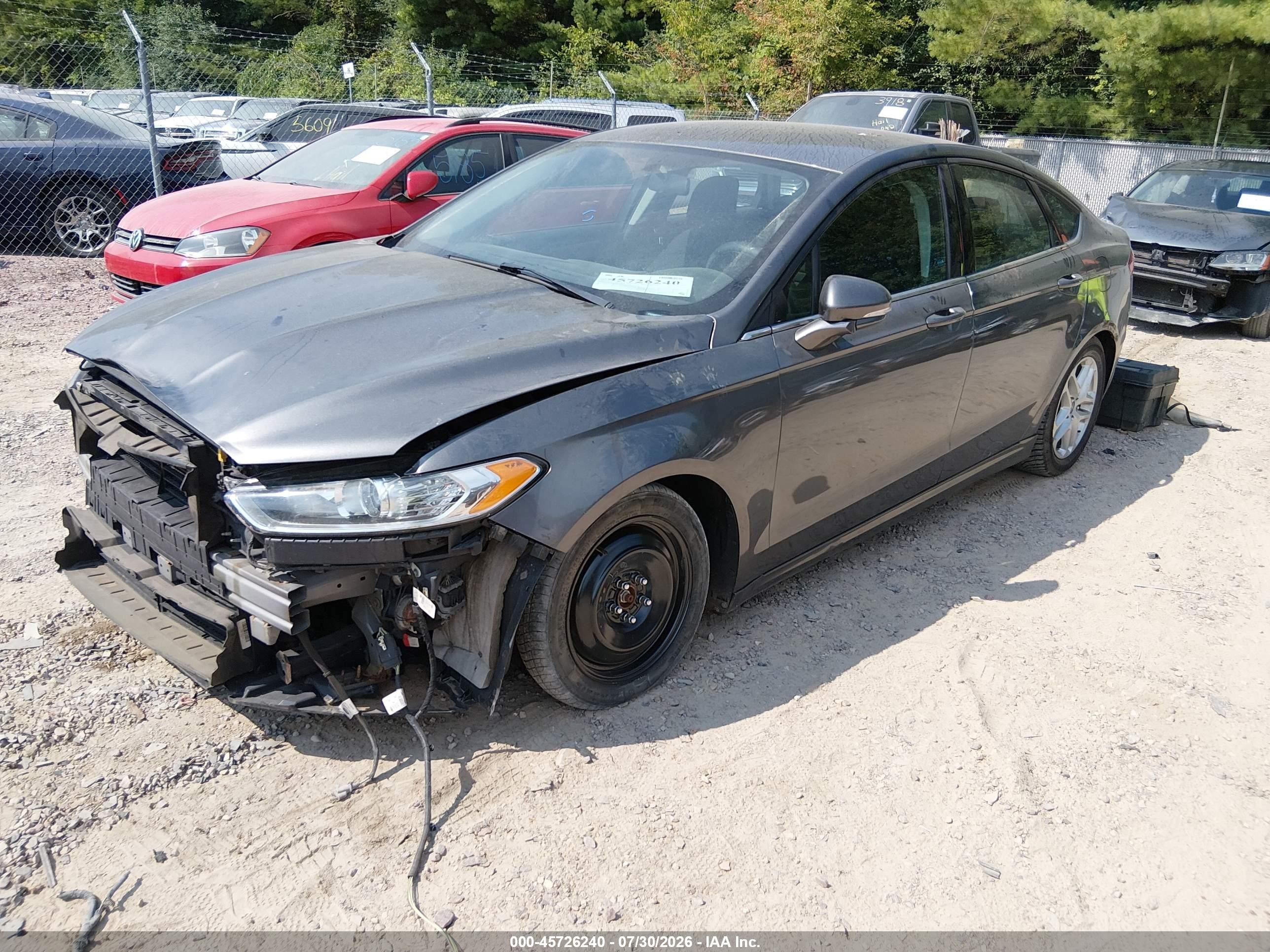 2014 Ford Fusion Se Gray vin: 1FA6P0HD7E5371475