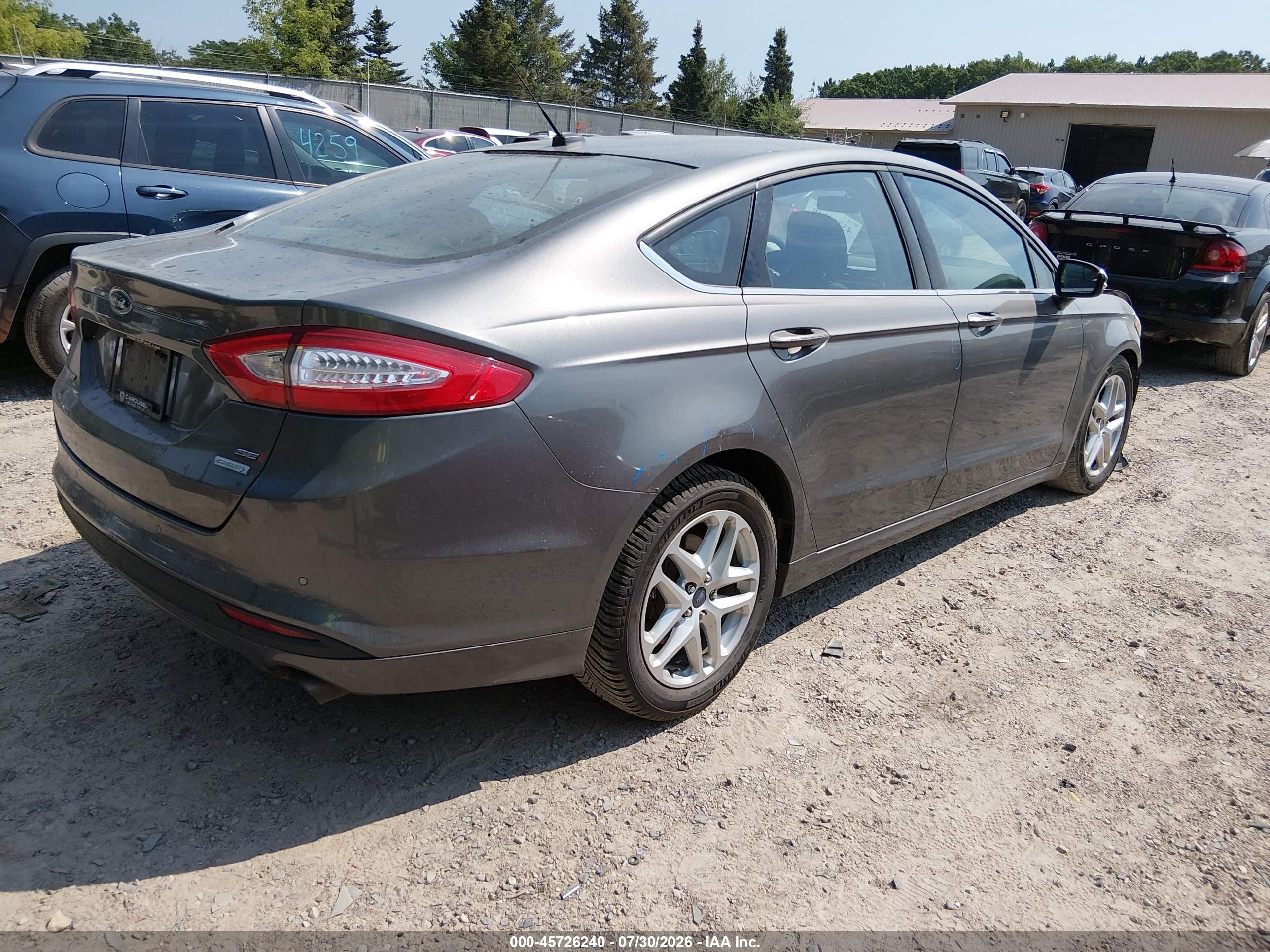 2014 Ford Fusion Se Gray vin: 1FA6P0HD7E5371475