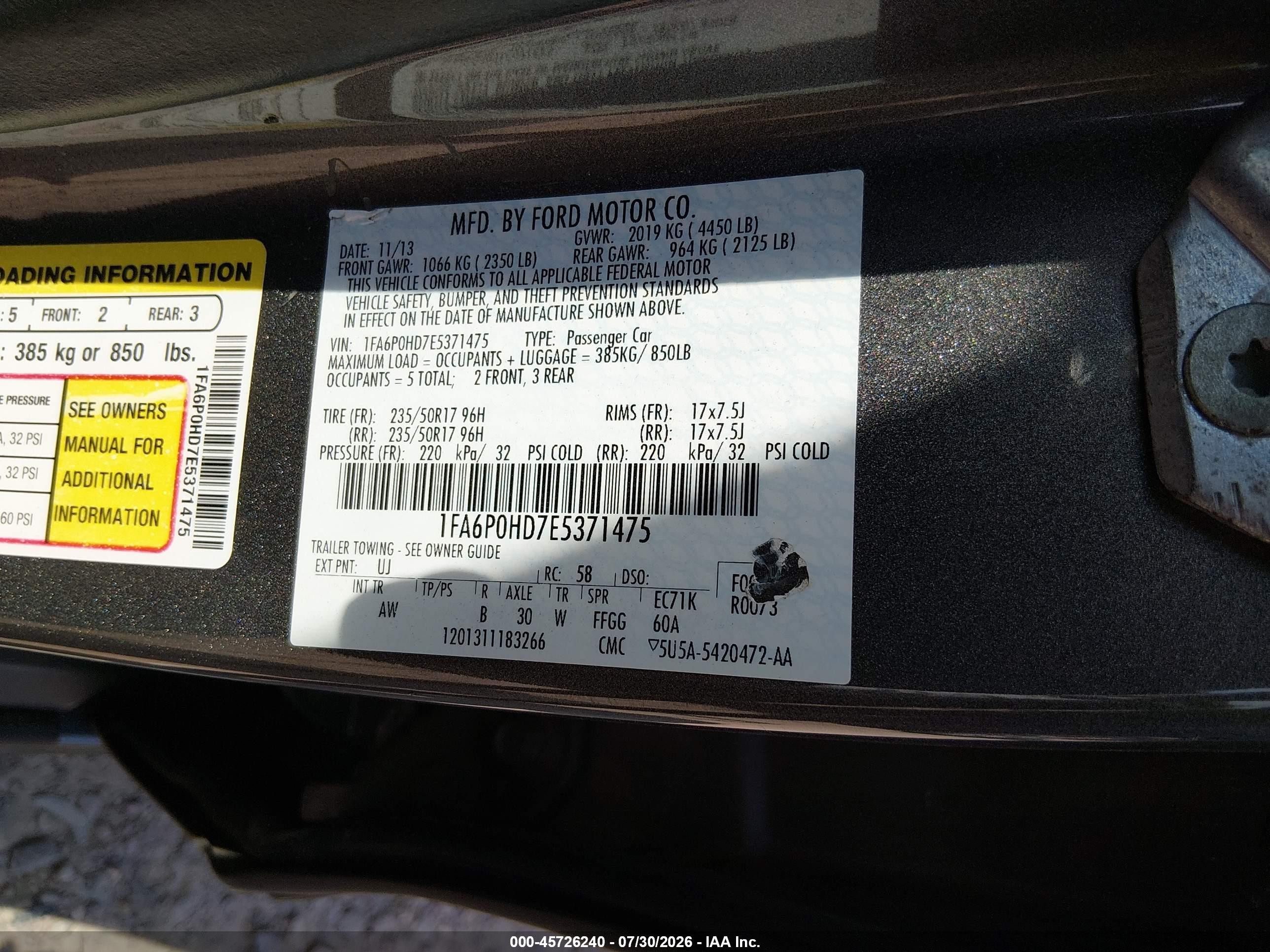 2014 Ford Fusion Se Gray vin: 1FA6P0HD7E5371475