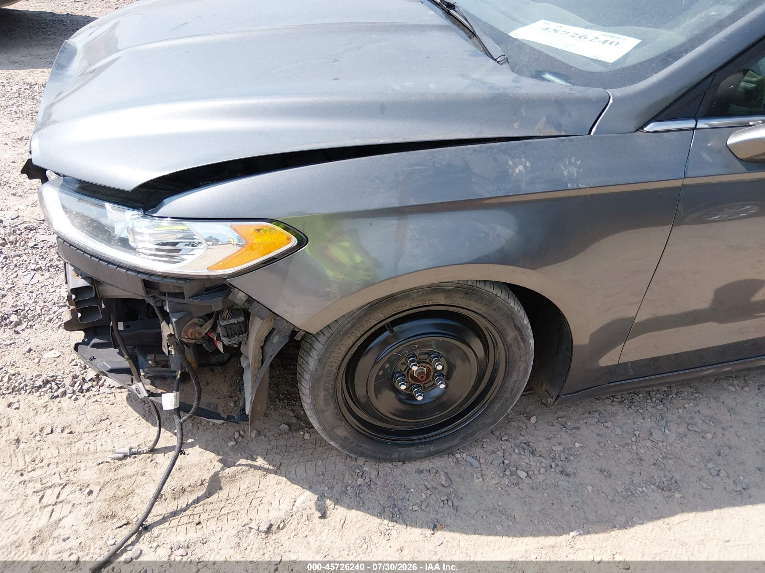 2014 Ford Fusion Se Gray vin: 1FA6P0HD7E5371475