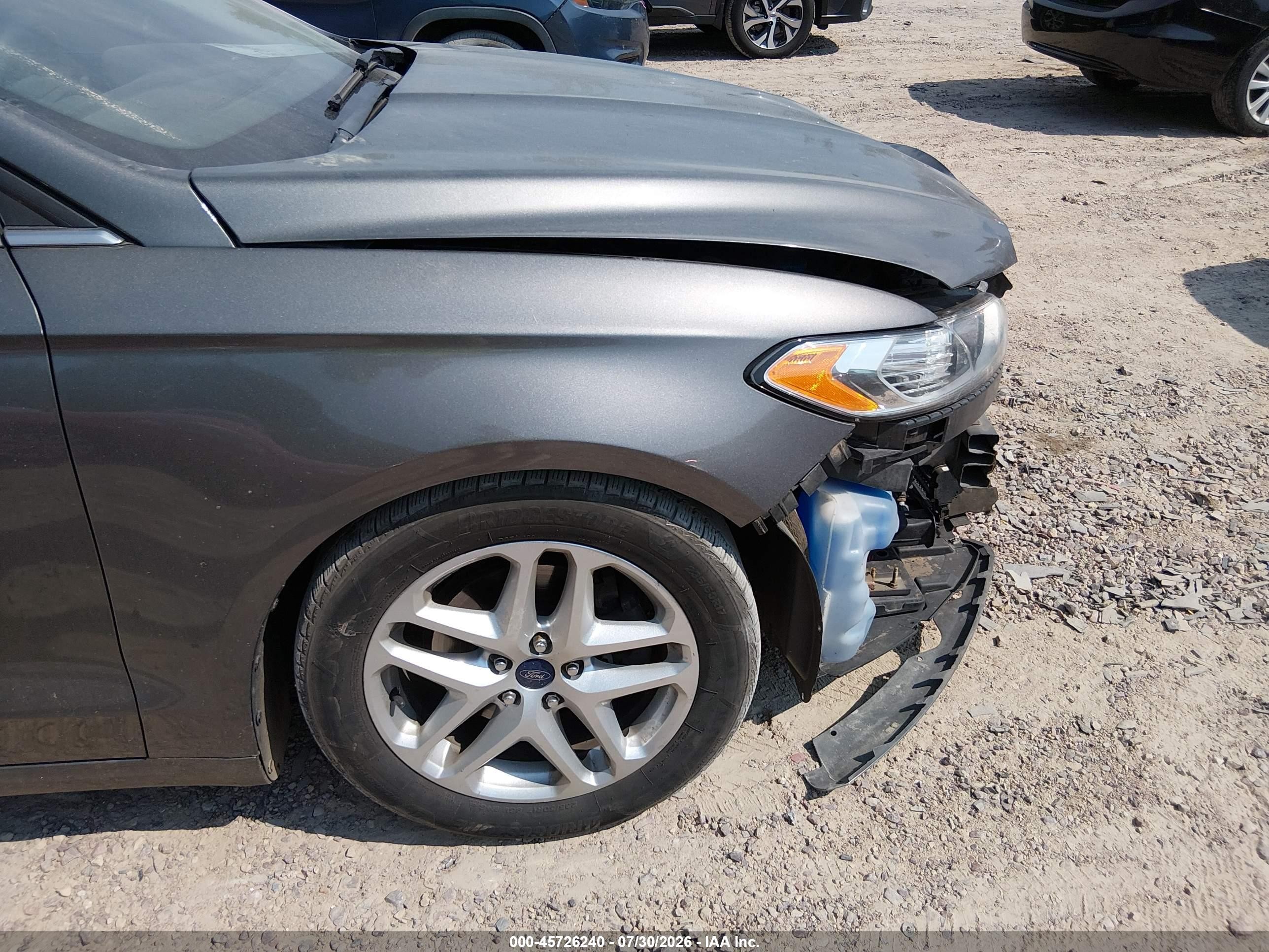 2014 Ford Fusion Se Gray vin: 1FA6P0HD7E5371475