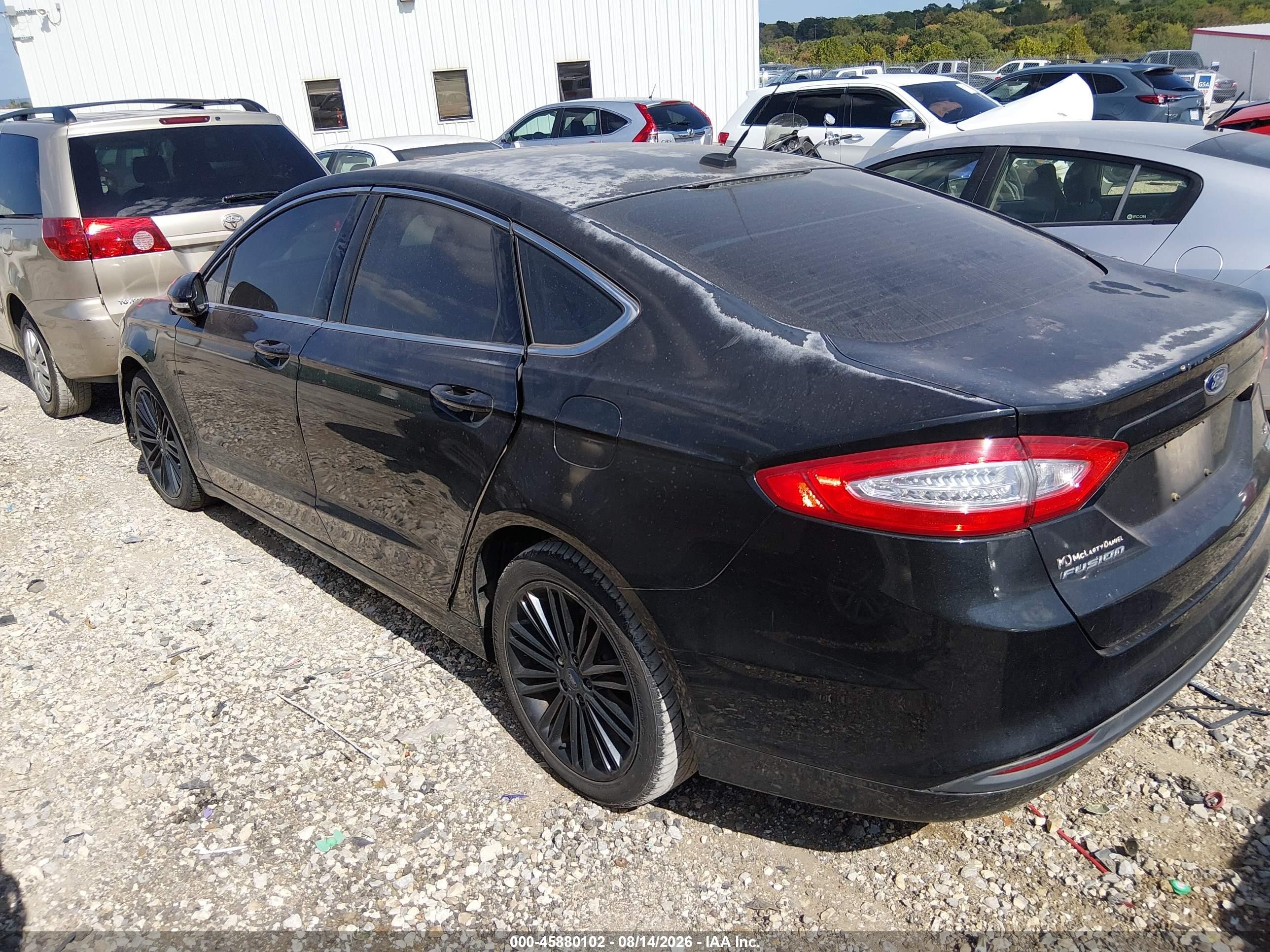 2014 Ford Fusion Se Black vin: 1FA6P0HD7E5374358