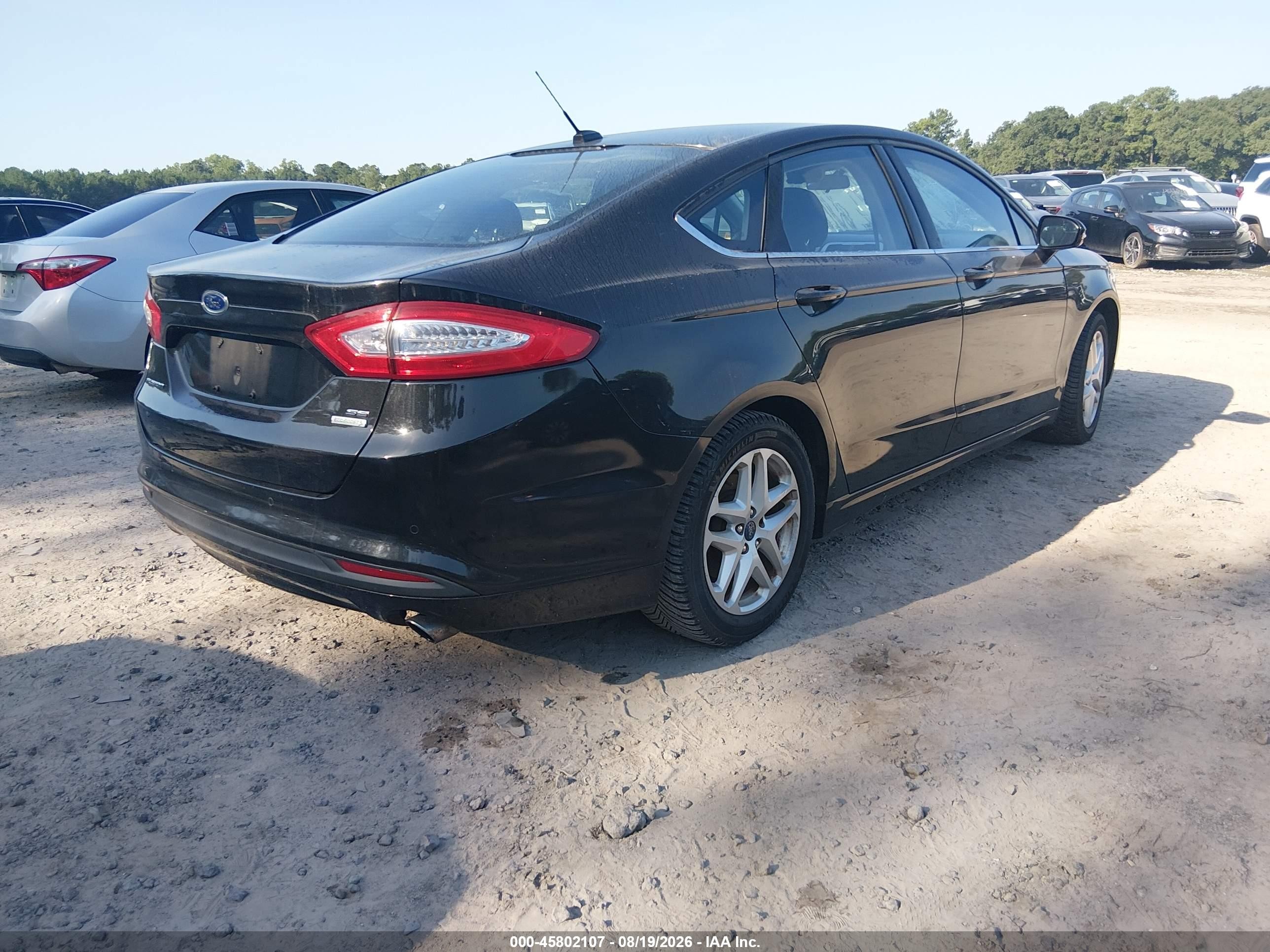 2014 Ford Fusion Se Black vin: 1FA6P0HD7E5378085