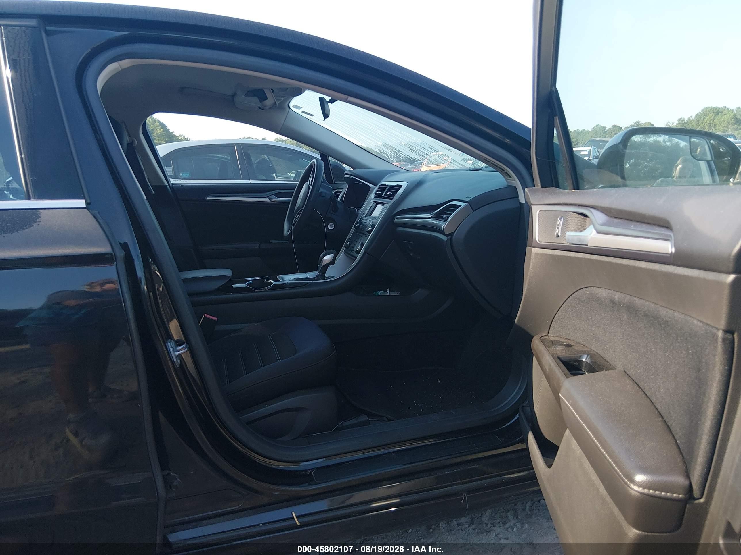 2014 Ford Fusion Se Black vin: 1FA6P0HD7E5378085