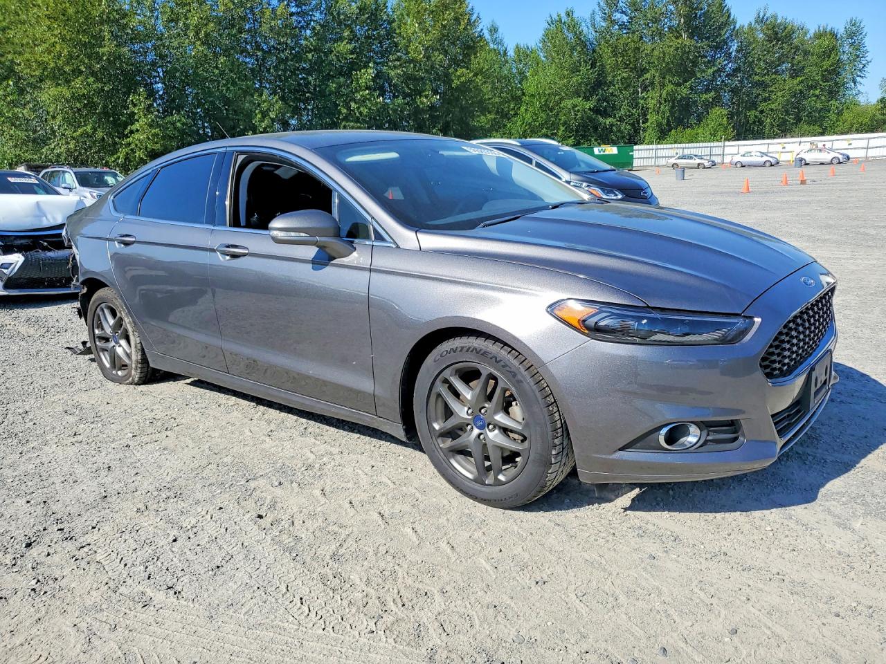 2014 Ford Fusion Se Gray vin: 1FA6P0HD7E5387174
