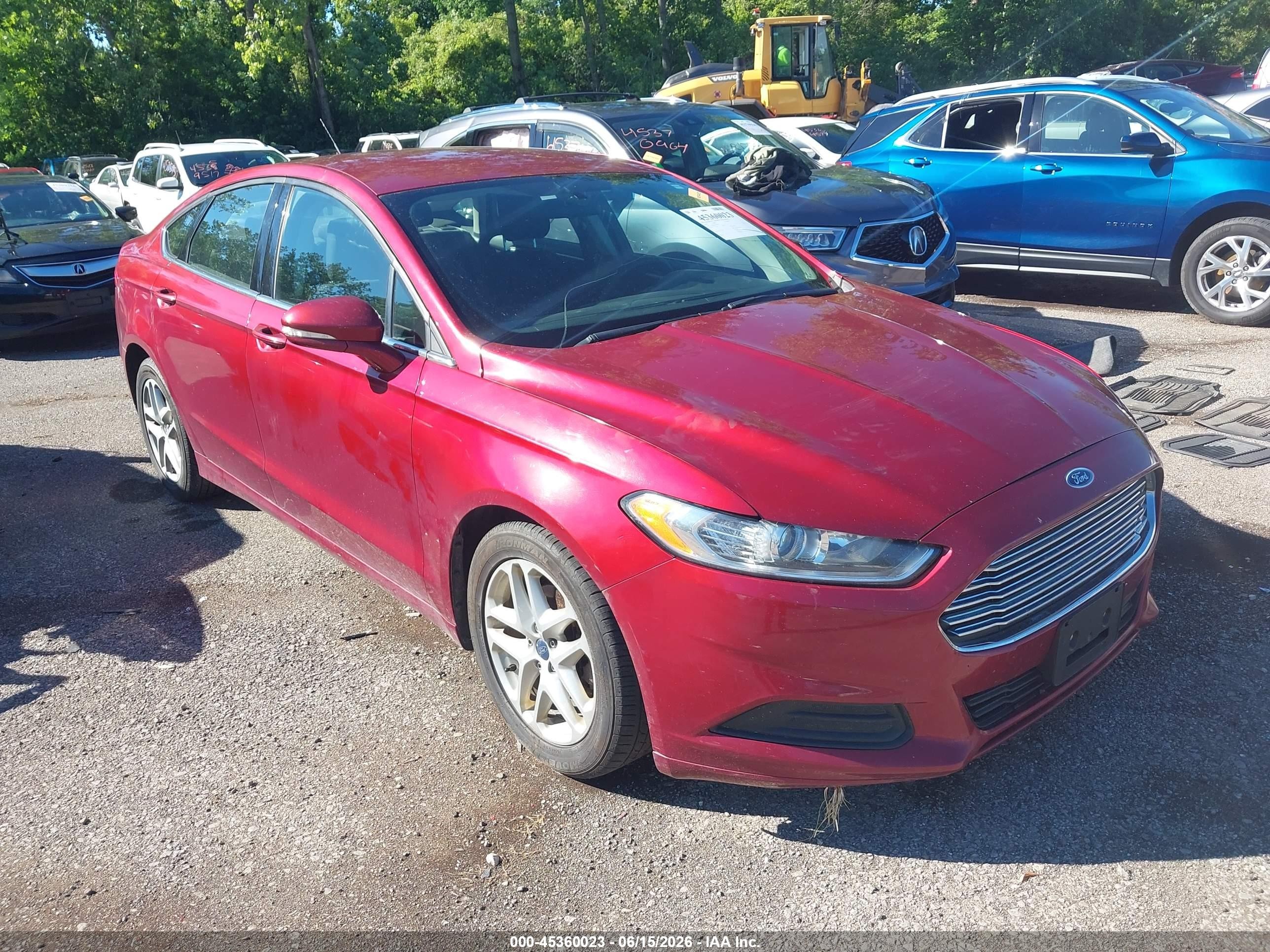 2014 Ford Fusion Se Red vin: 1FA6P0HD7E5395033