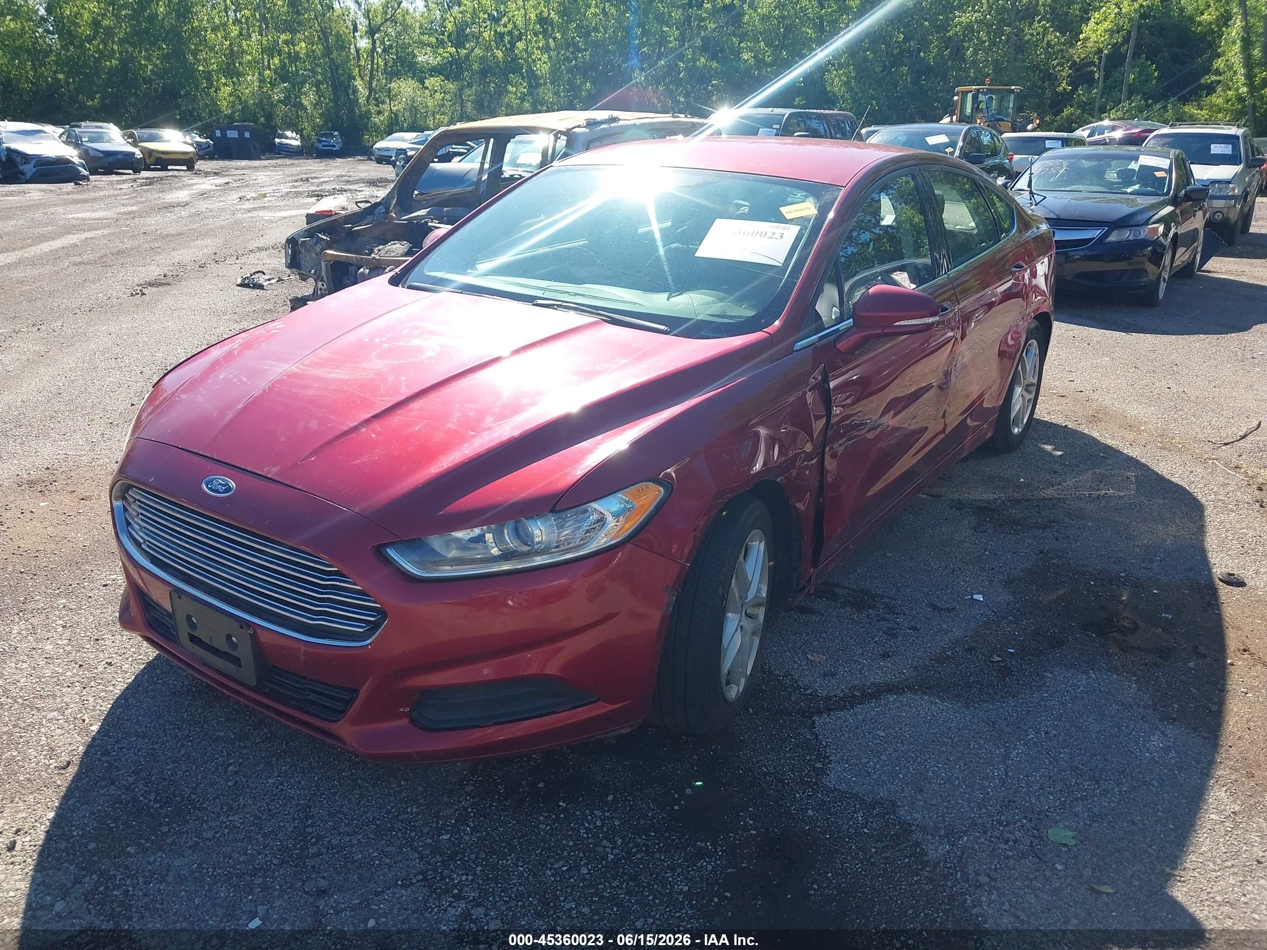 2014 Ford Fusion Se Red vin: 1FA6P0HD7E5395033