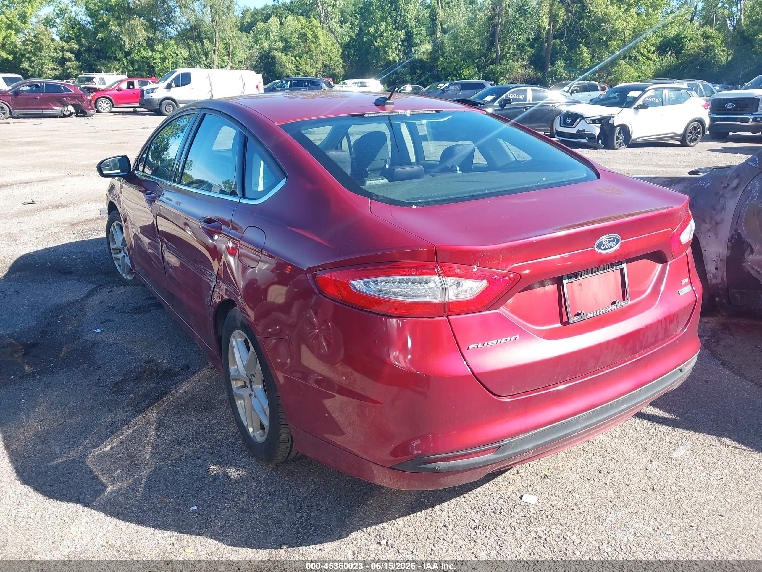2014 Ford Fusion Se Red vin: 1FA6P0HD7E5395033
