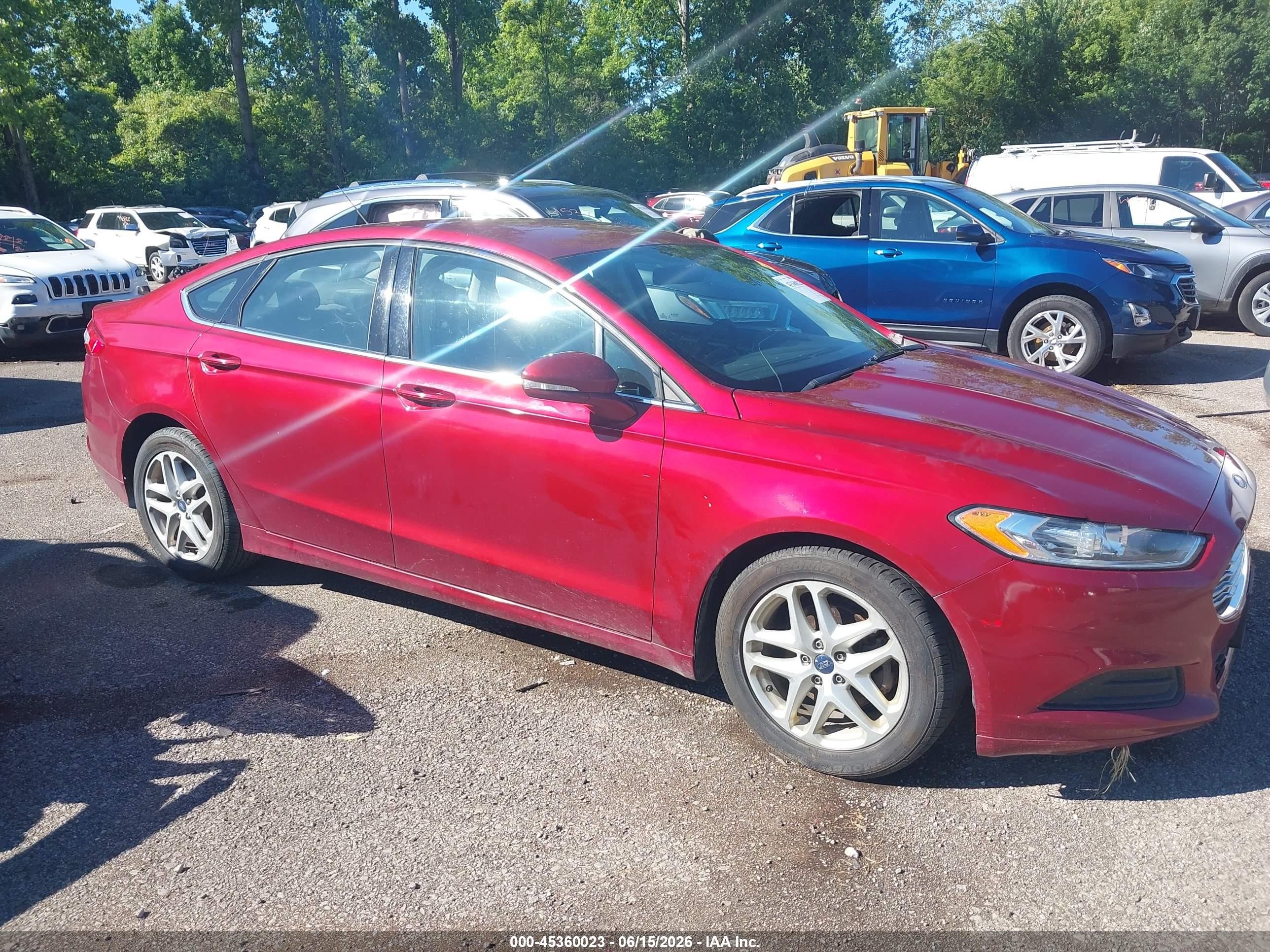 2014 Ford Fusion Se Red vin: 1FA6P0HD7E5395033