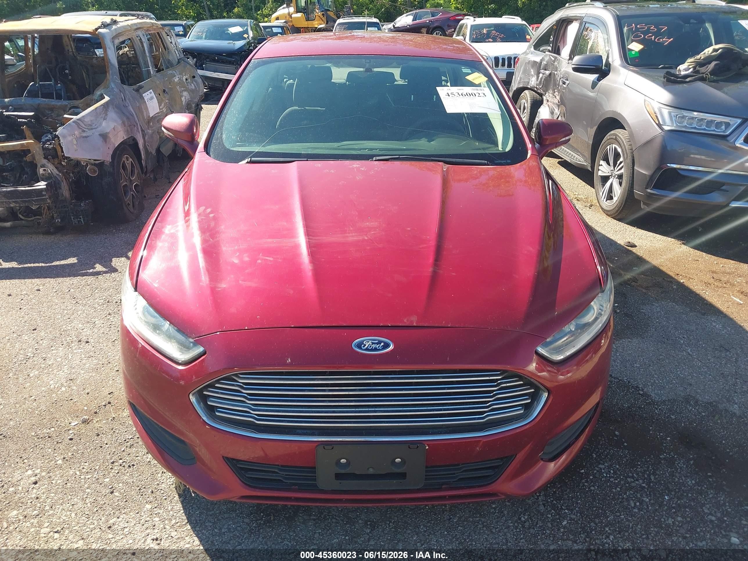 2014 Ford Fusion Se Red vin: 1FA6P0HD7E5395033