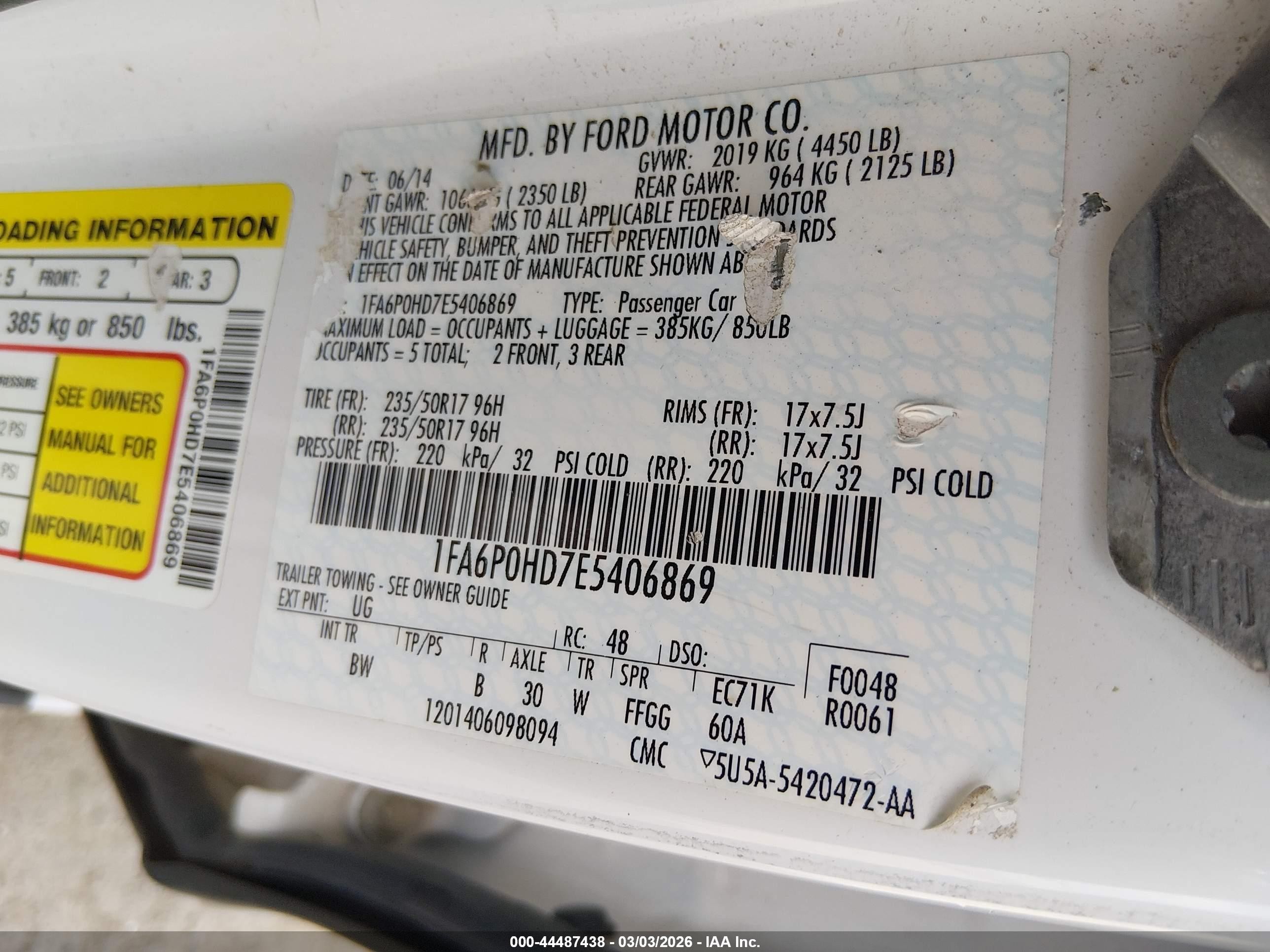 2014 Ford Fusion Se Белый vin: 1FA6P0HD7E5406869