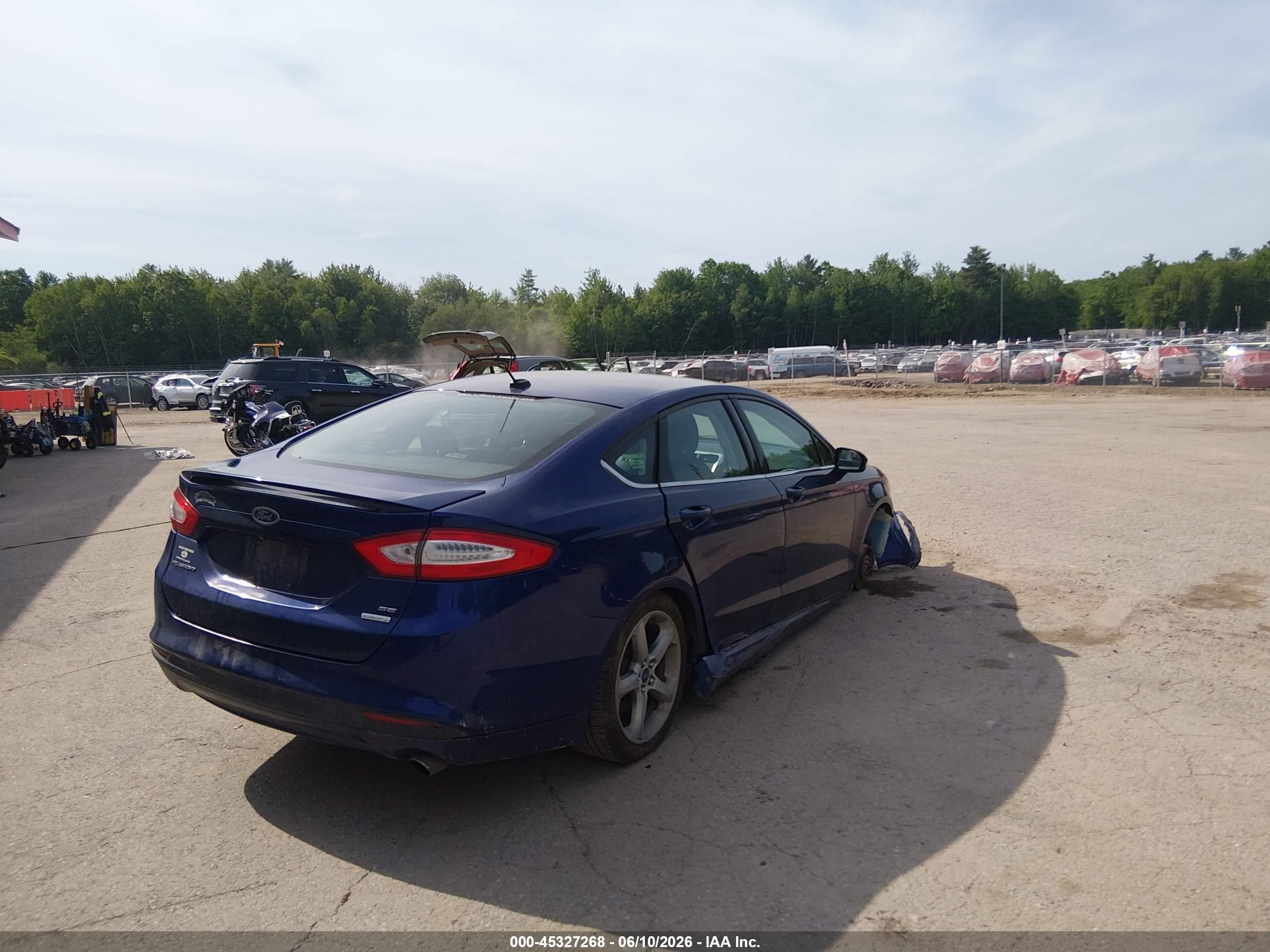 2015 Ford Fusion Se Blue vin: 1FA6P0HD7F5100630
