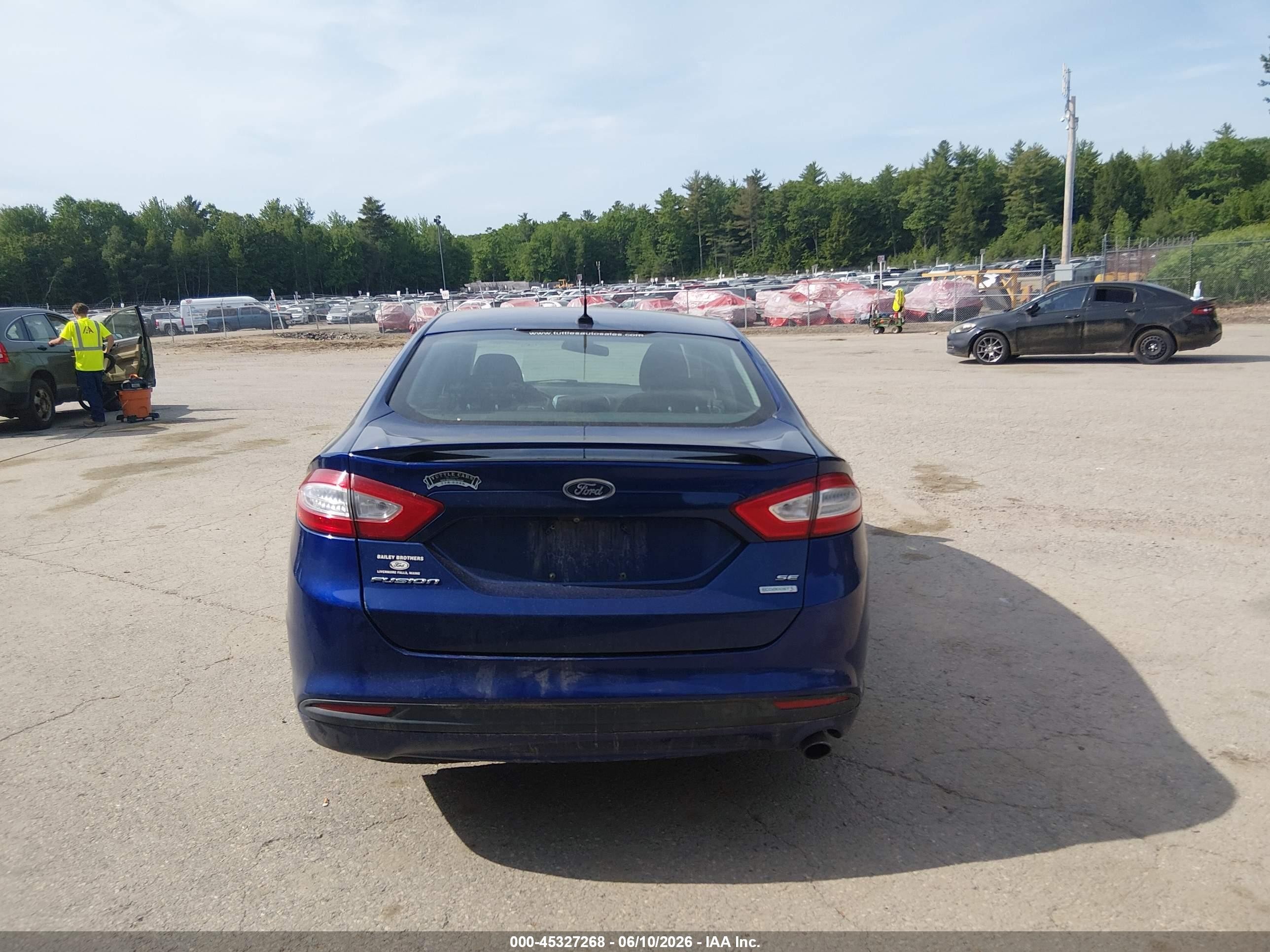 2015 Ford Fusion Se Blue vin: 1FA6P0HD7F5100630