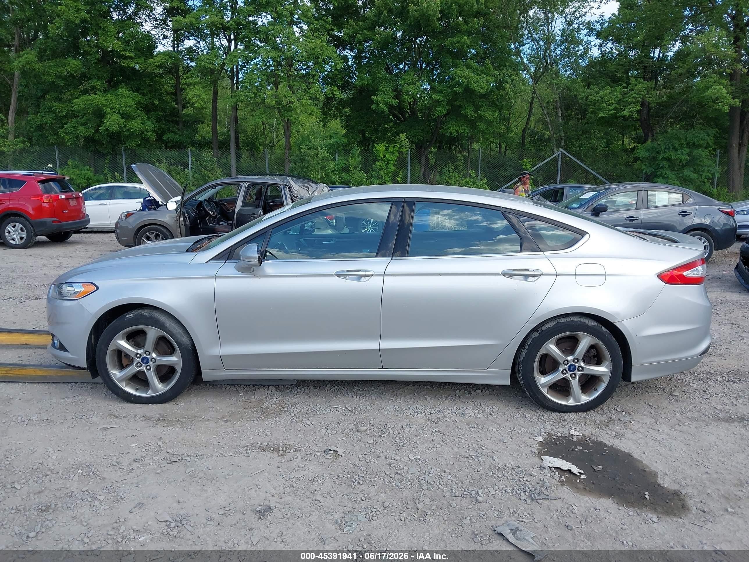 2015 Ford Fusion Se Silver vin: 1FA6P0HD7F5104807