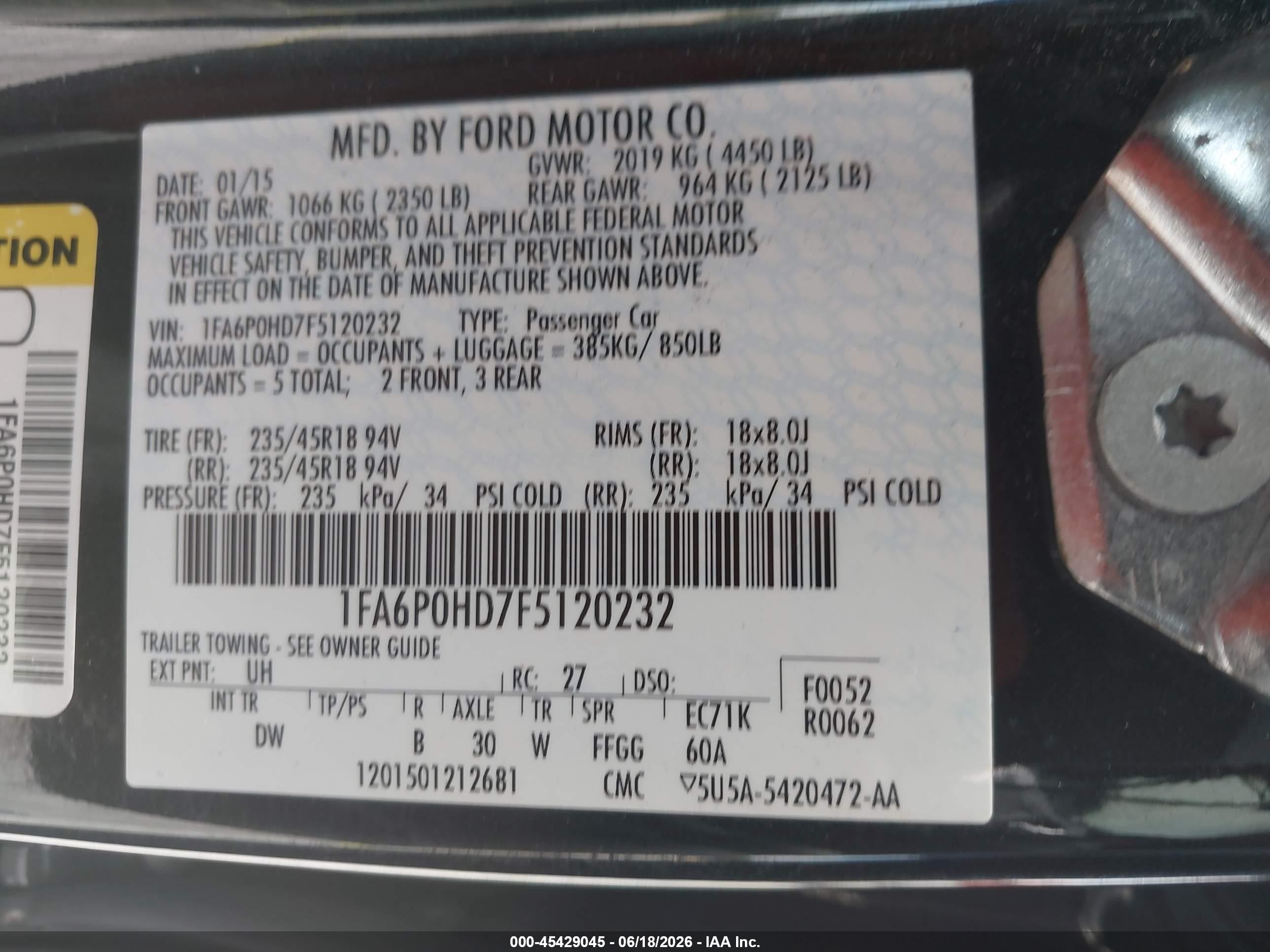 2015 Ford Fusion Se Black vin: 1FA6P0HD7F5120232