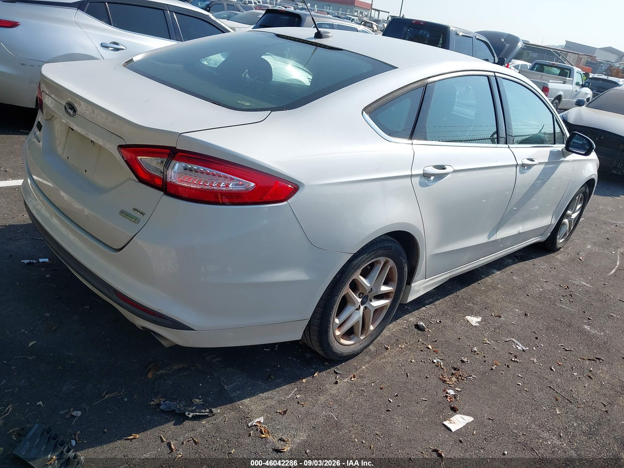 2015 Ford Fusion Se White vin: 1FA6P0HD7F5123857