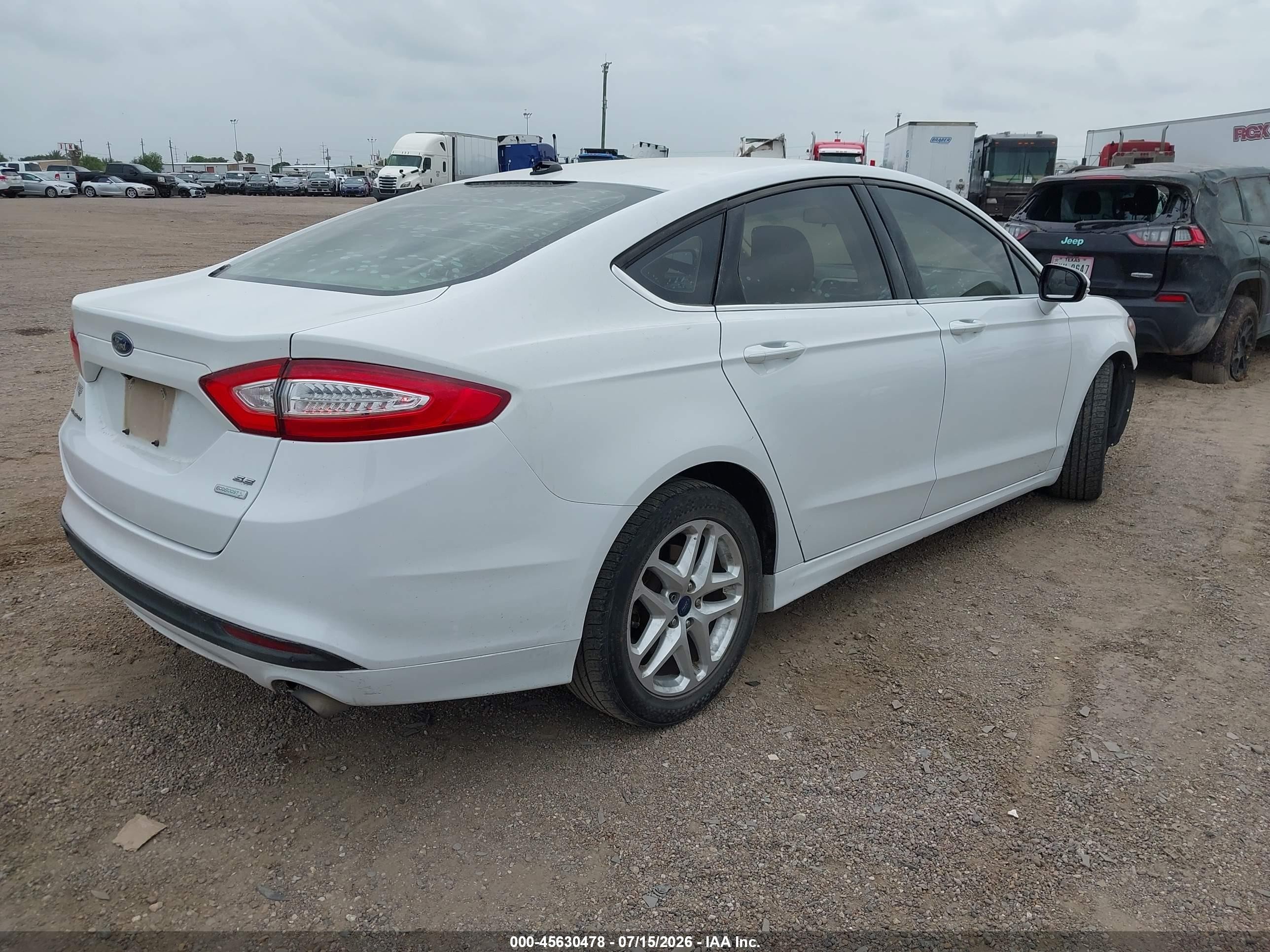 2015 Ford Fusion Se White vin: 1FA6P0HD7F5130405