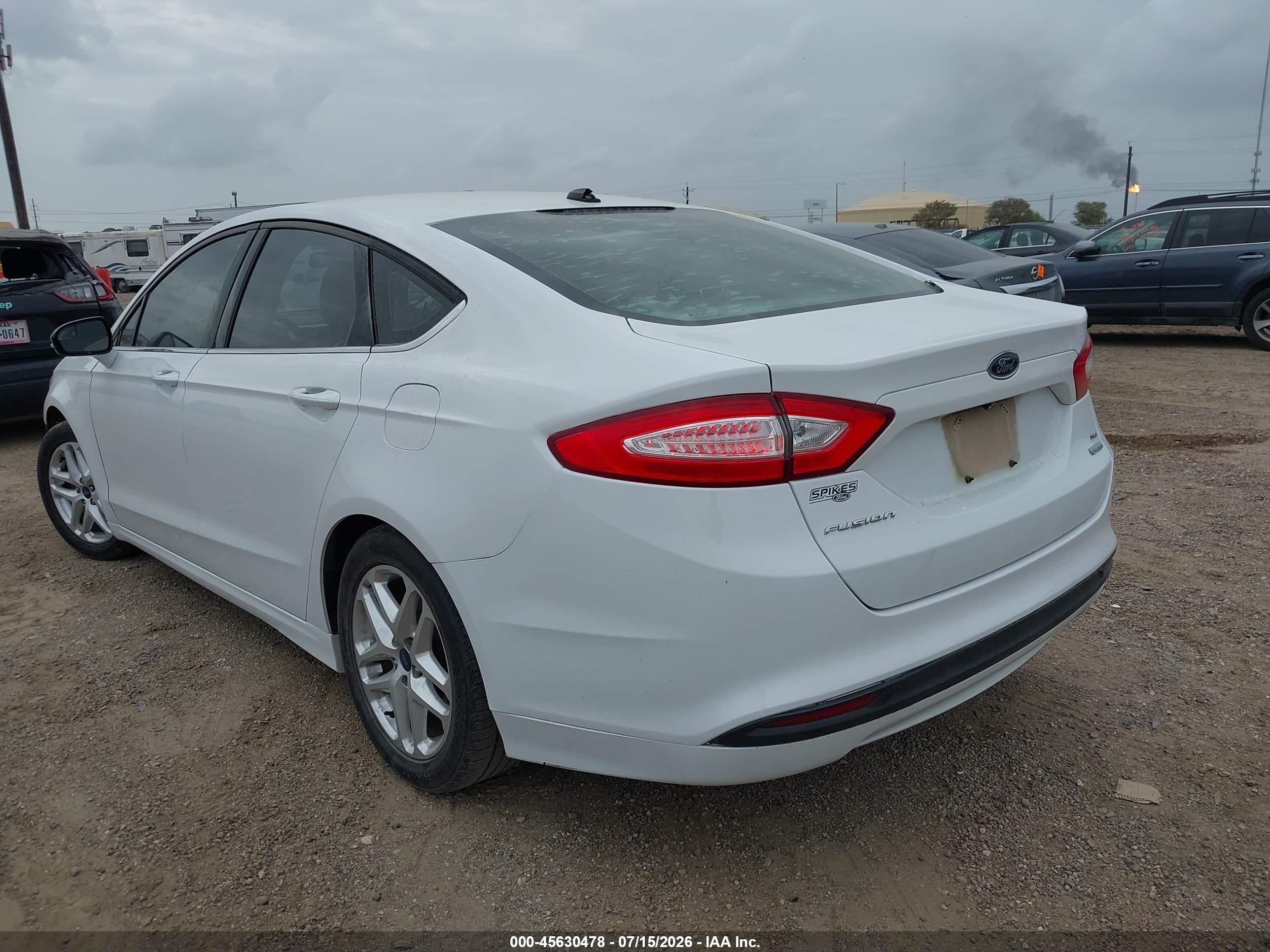 2015 Ford Fusion Se White vin: 1FA6P0HD7F5130405