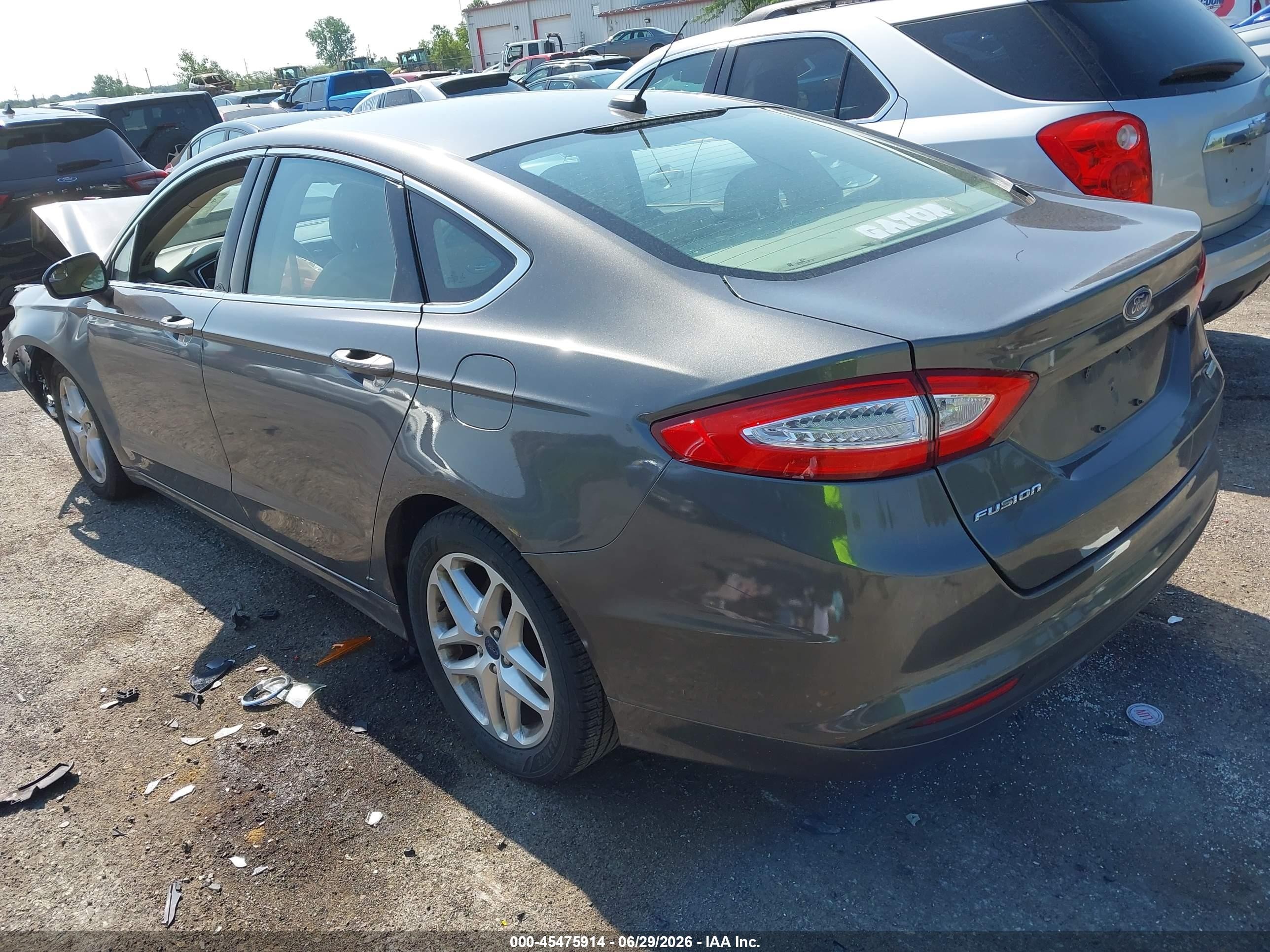 2014 Ford Fusion Se Gray vin: 1FA6P0HD8E5362946