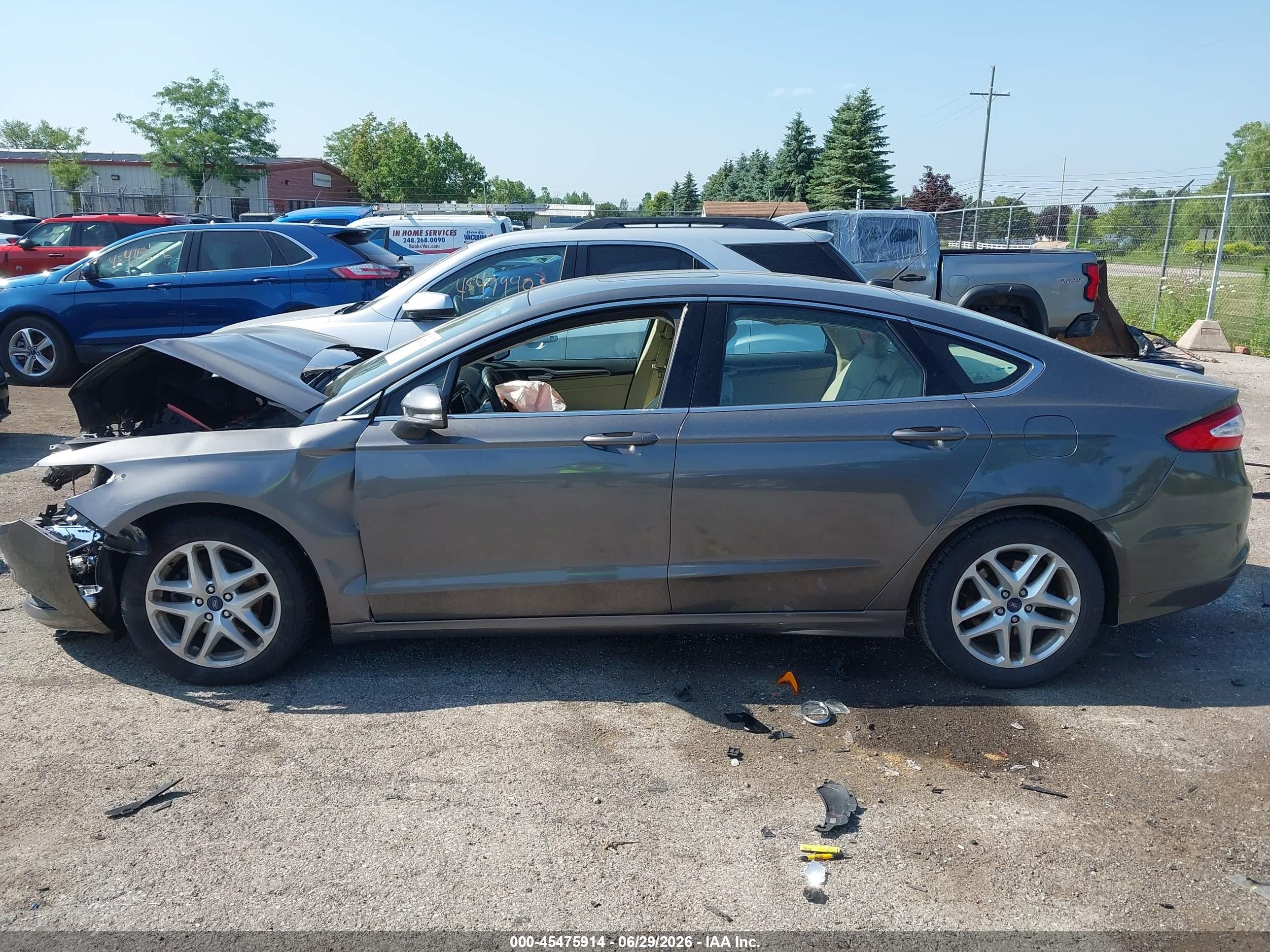 2014 Ford Fusion Se Gray vin: 1FA6P0HD8E5362946