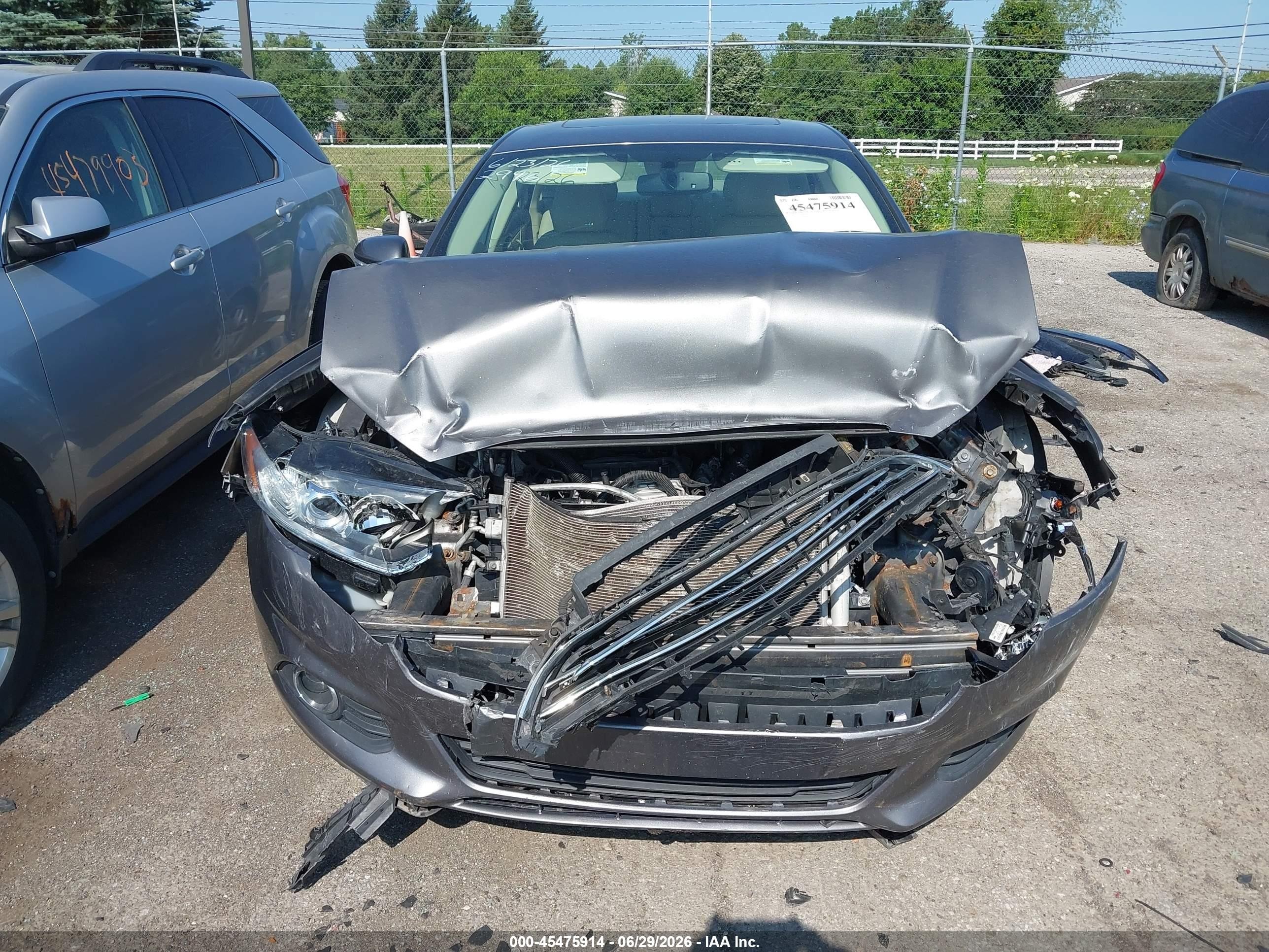 2014 Ford Fusion Se Gray vin: 1FA6P0HD8E5362946