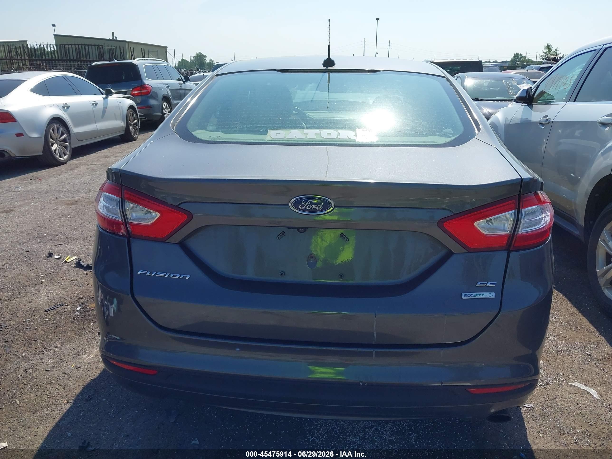 2014 Ford Fusion Se Gray vin: 1FA6P0HD8E5362946