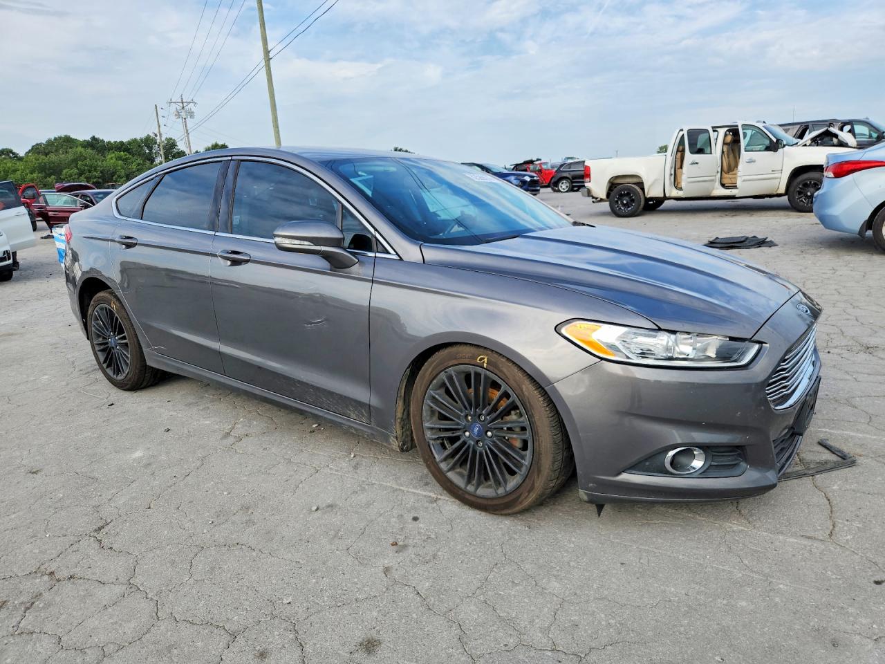 2014 Ford Fusion Se Gray vin: 1FA6P0HD8E5369699
