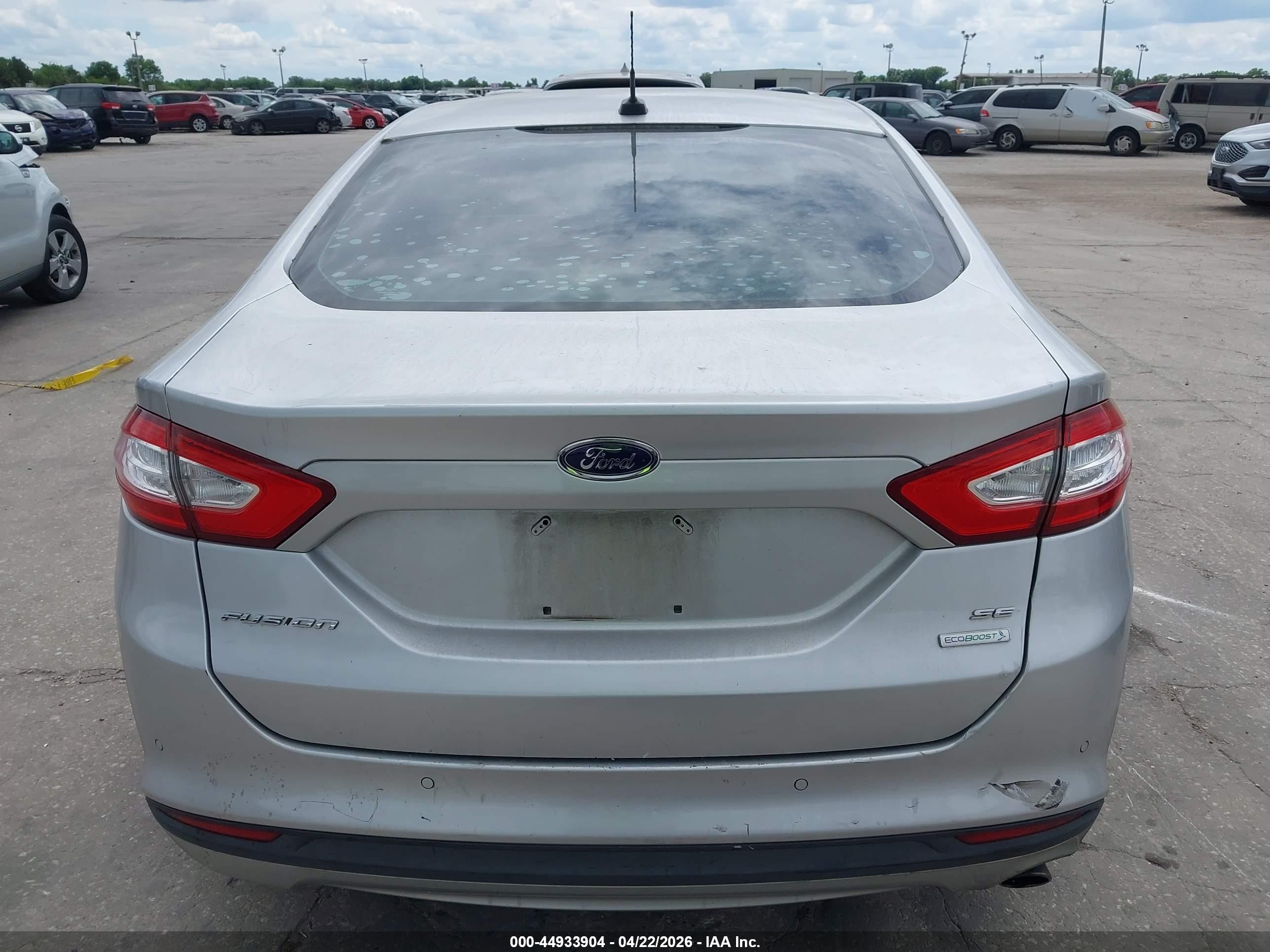 2014 Ford Fusion Se Silver vin: 1FA6P0HD8E5394179