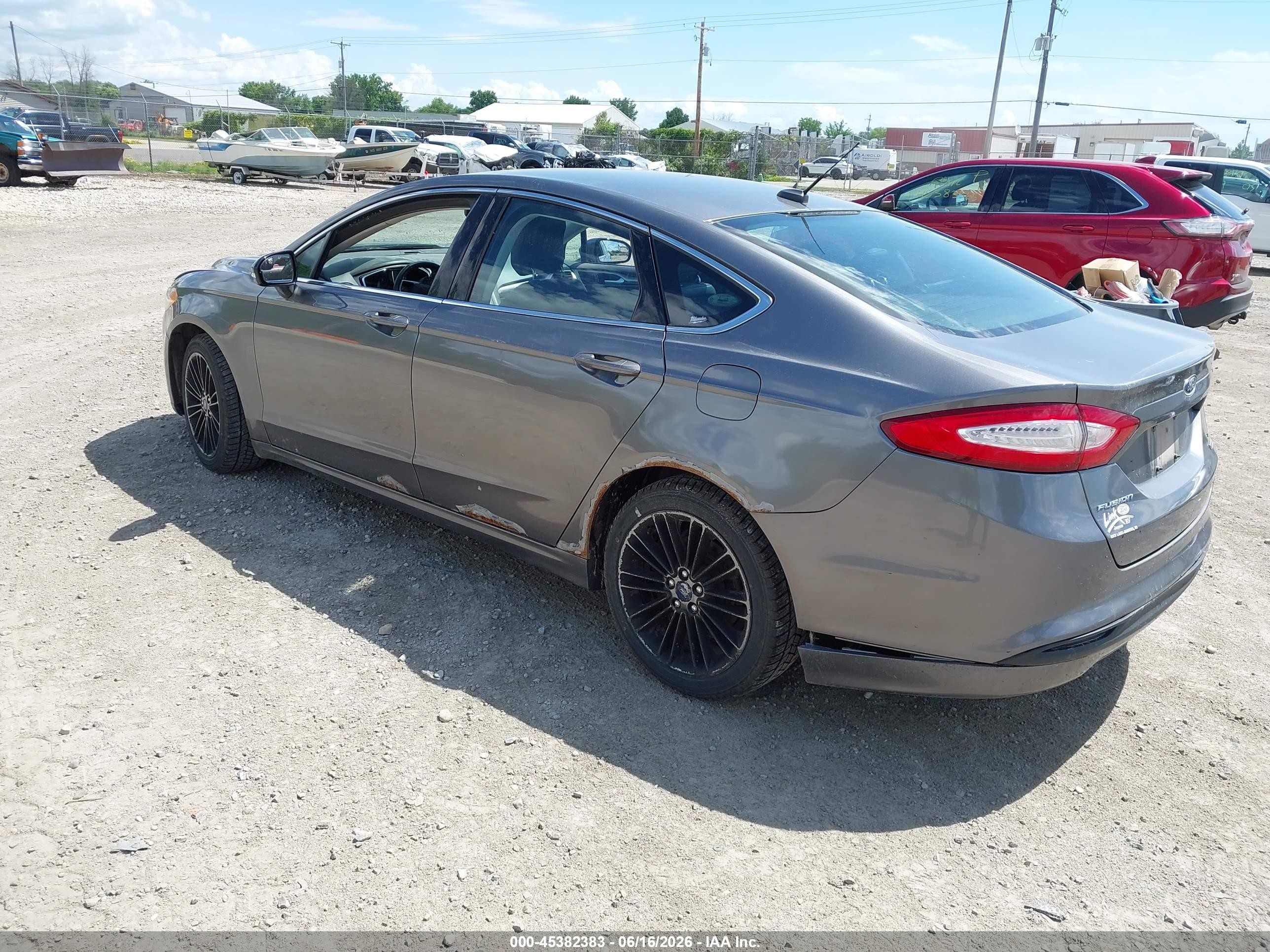 2014 Ford Fusion Se Gray vin: 1FA6P0HD8E5398913
