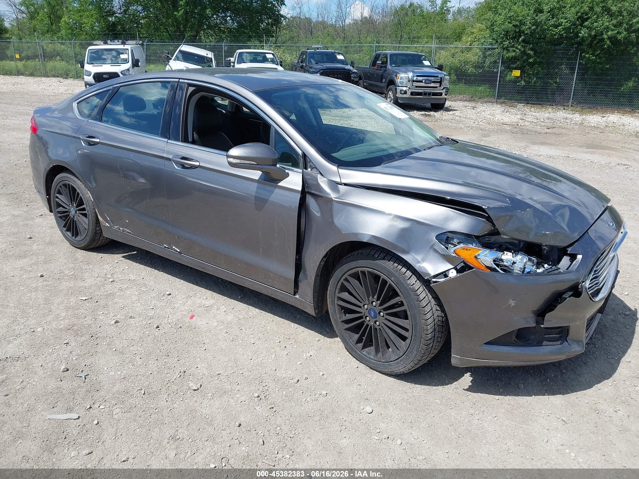 2014 Ford Fusion Se Gray vin: 1FA6P0HD8E5398913