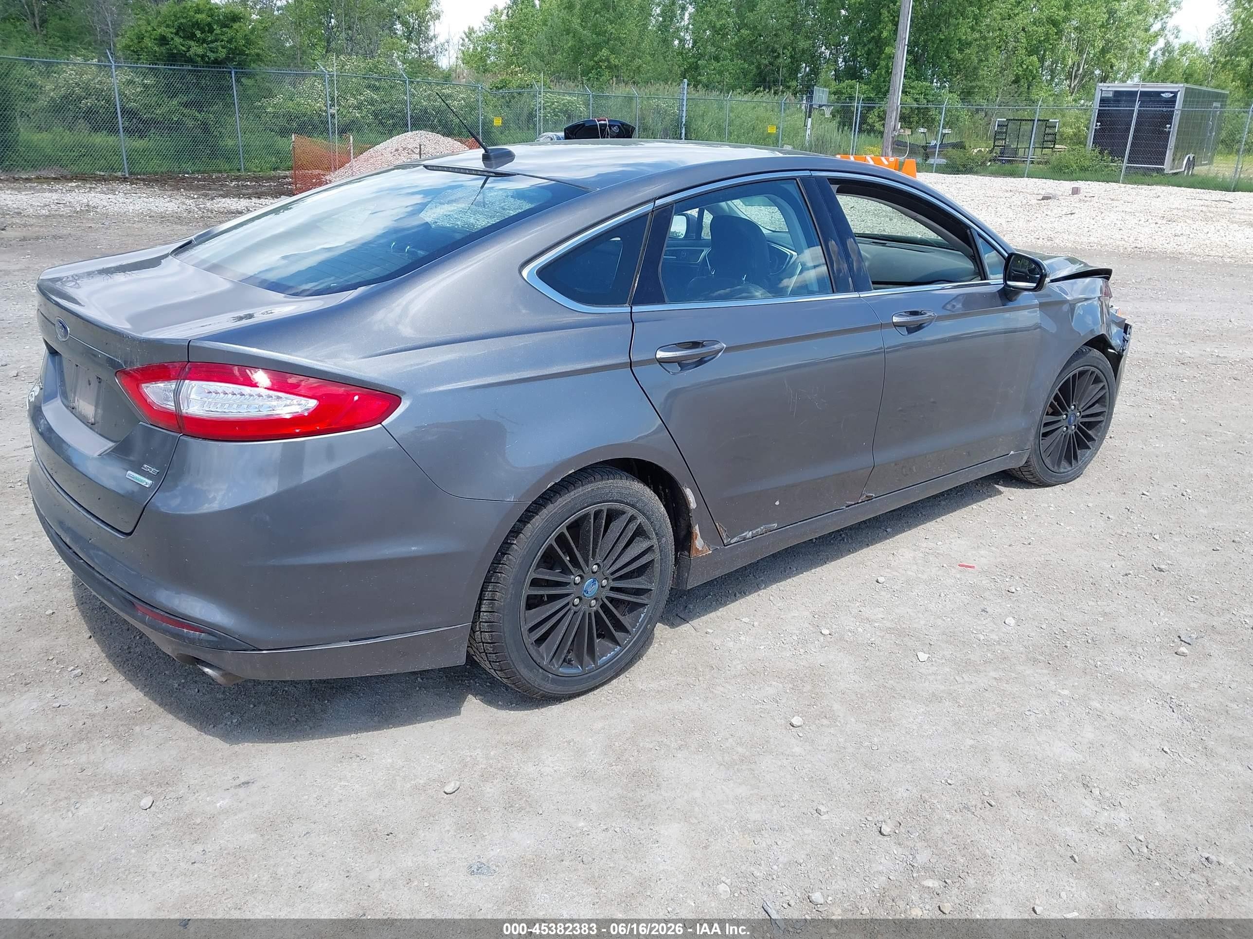 2014 Ford Fusion Se Gray vin: 1FA6P0HD8E5398913